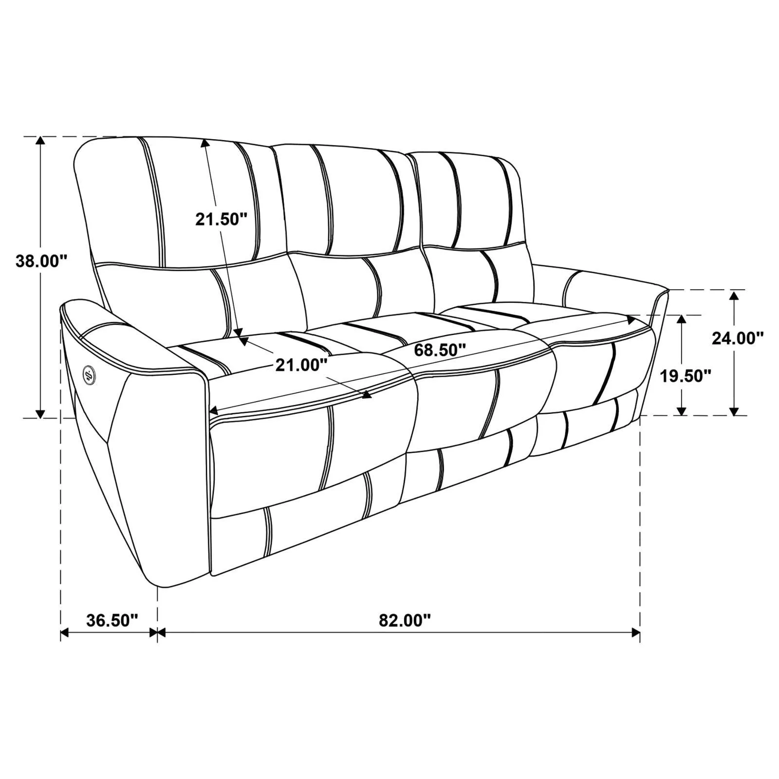 Greenfield Upholstered Power Reclining Sofa Dove Grey - Image 9