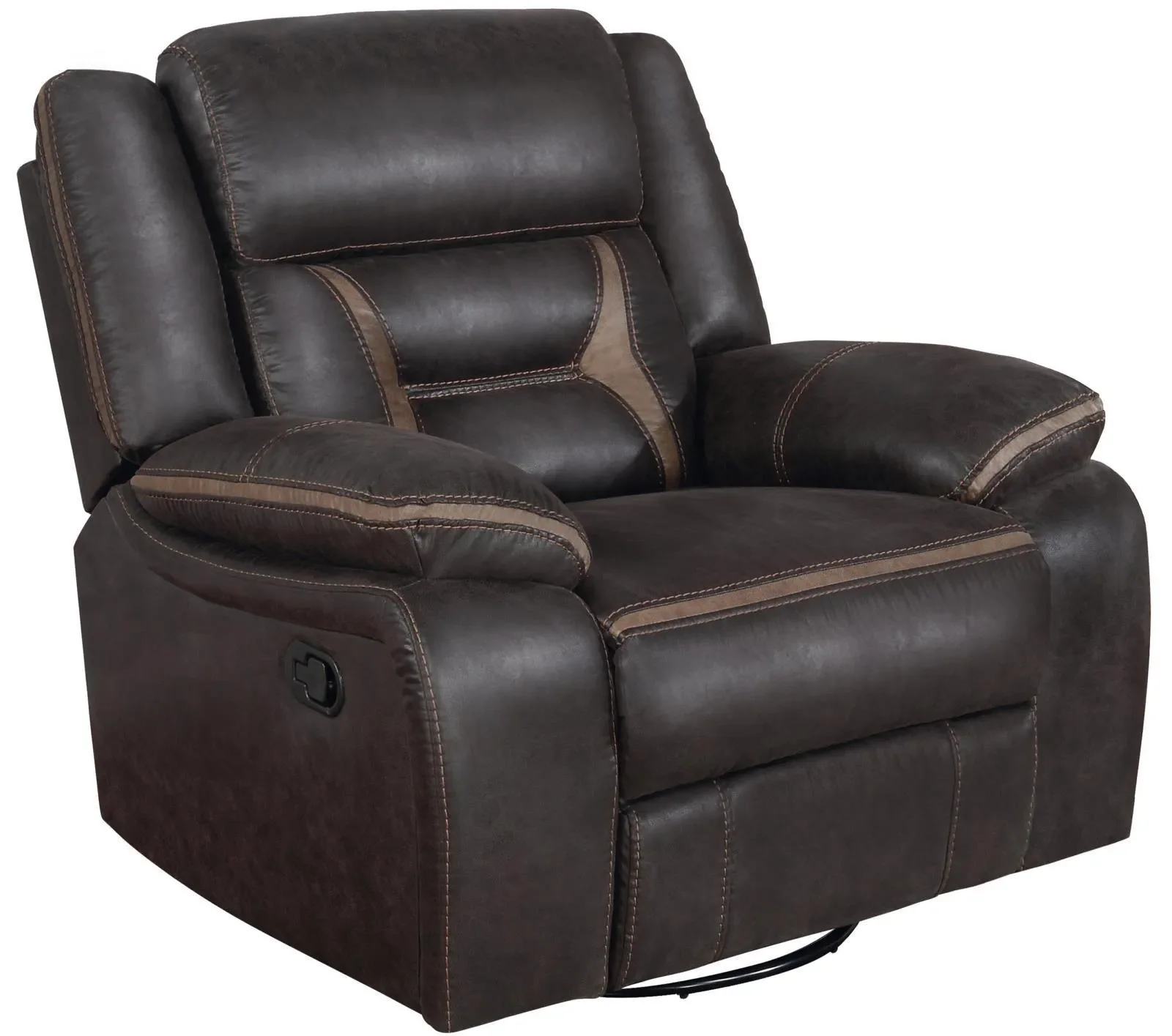 Greer Upholstered Tufted Back Glider Recliner - Image 3