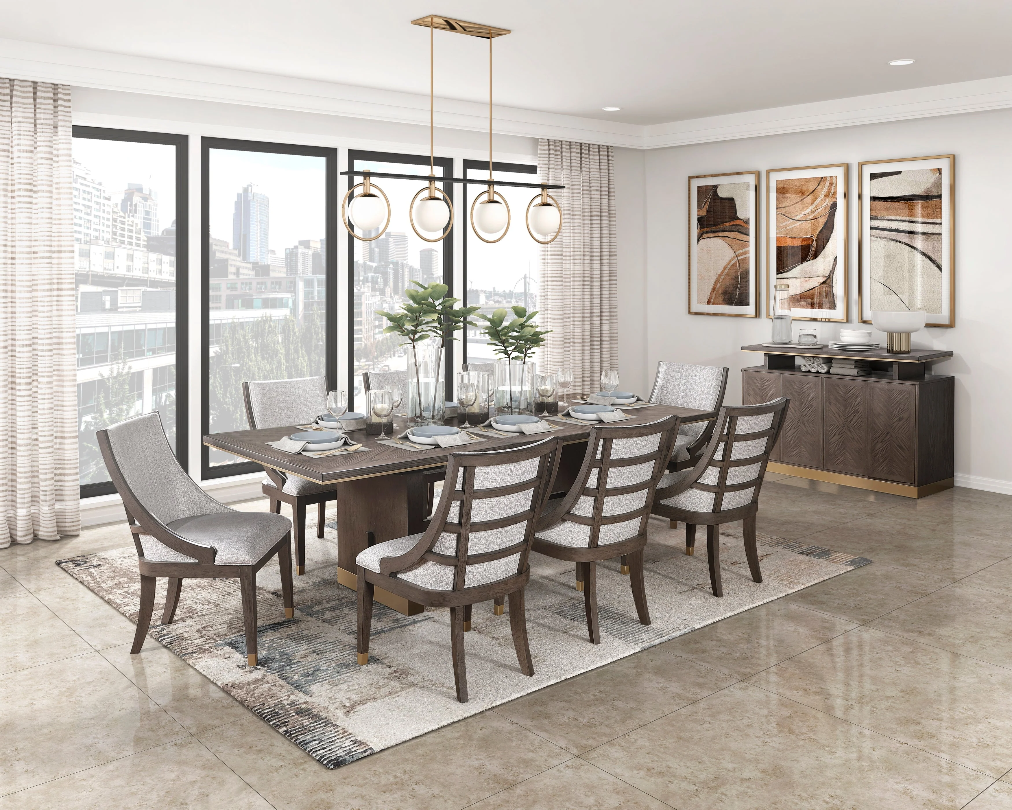 Griffin Brown Dining Arm Chair, Set of 2 - Image 5