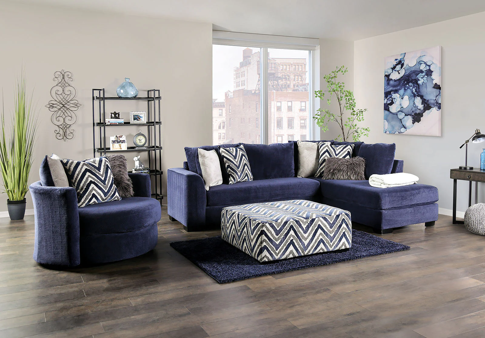 Griswold Sectional In Navy