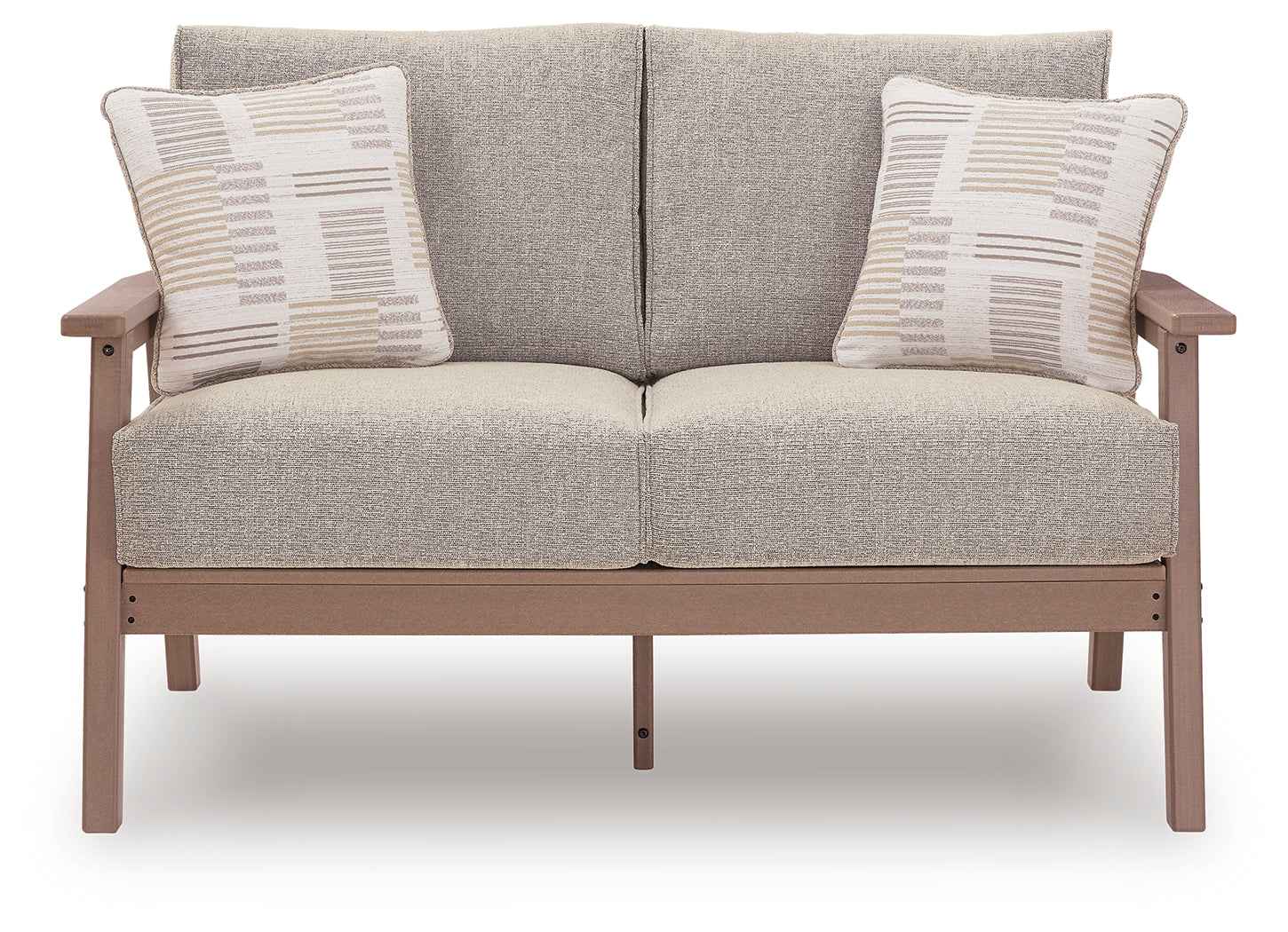 Grover Beach Driftwood Outdoor Loveseat with Cushion - Image 3