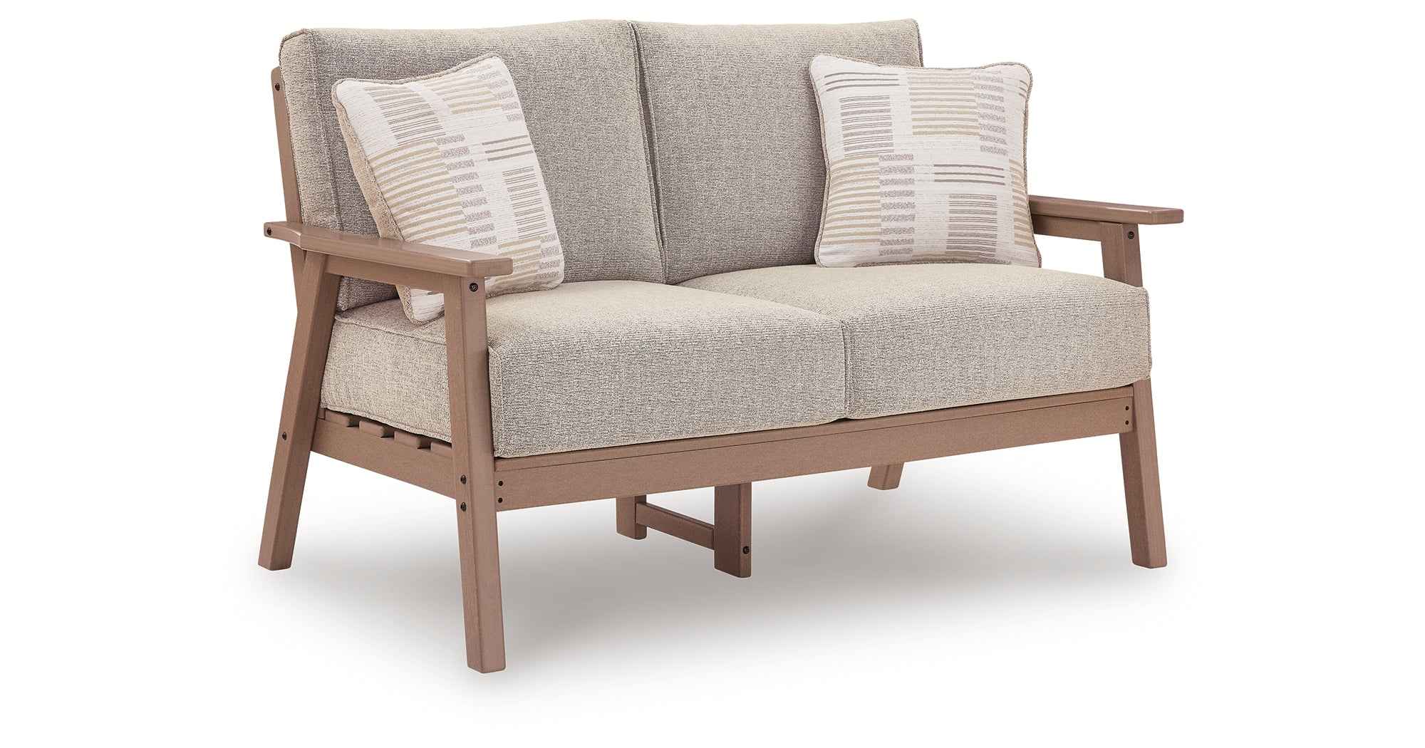 Grover Beach Driftwood Outdoor Loveseat with Cushion - Image 6