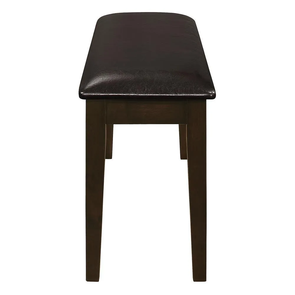 Guillen Cappuccino/Dark Brown 5-Piece Dining Set with Bench - Image 8