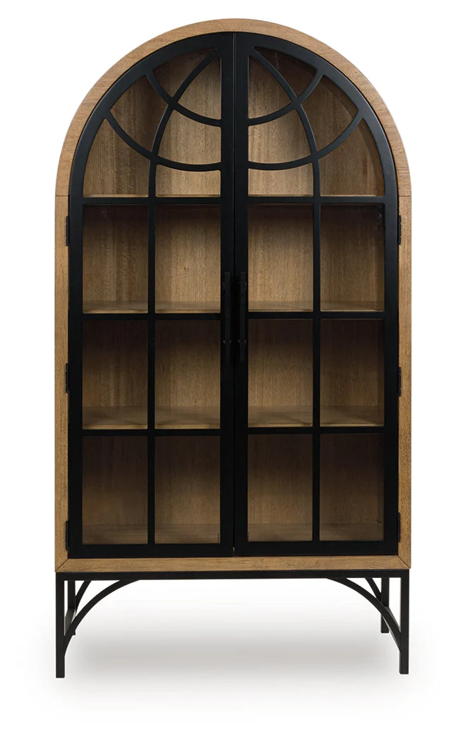 Gwenwich Natural/Black Accent Cabinet - Image 3