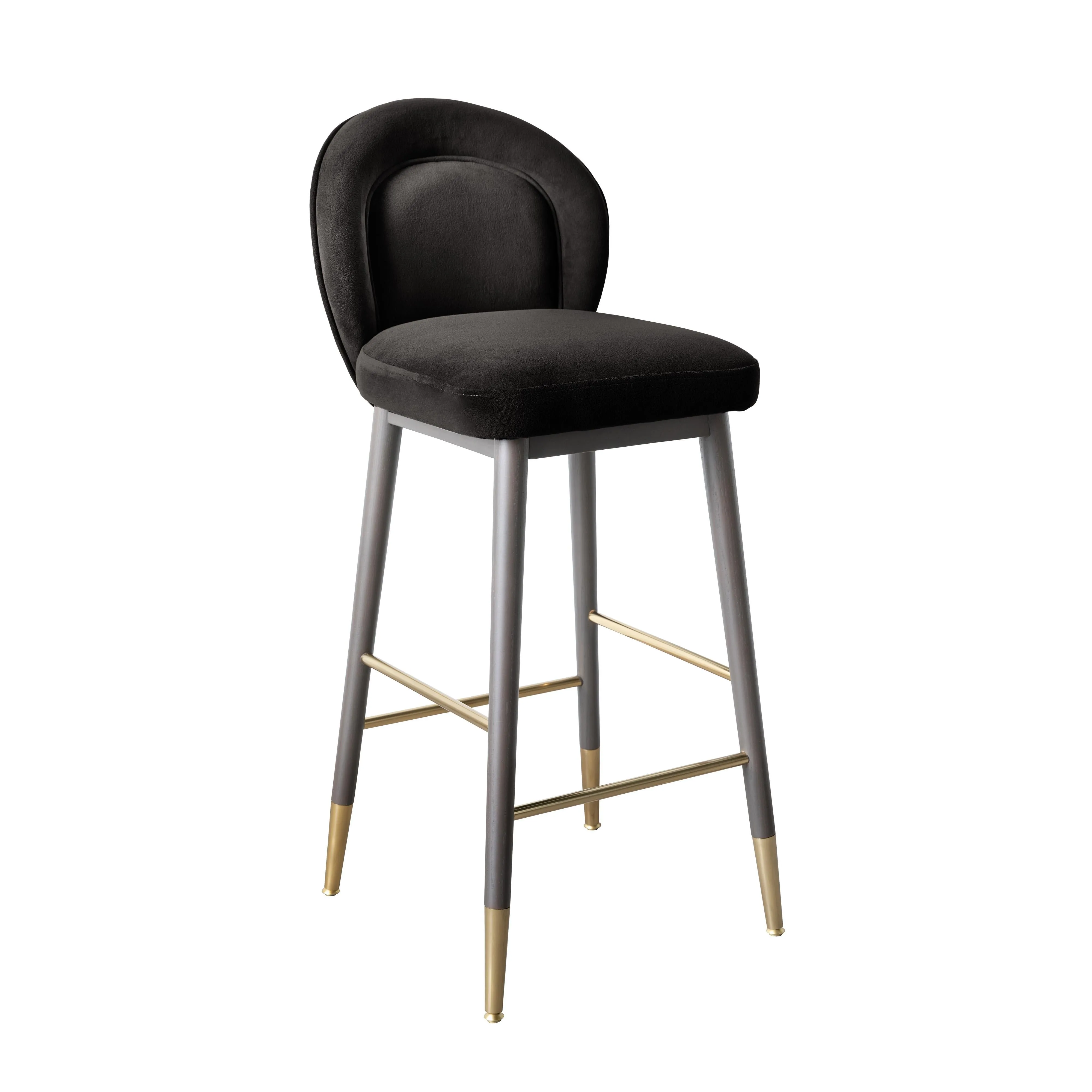 Hailey Velvet Stool - Image 7