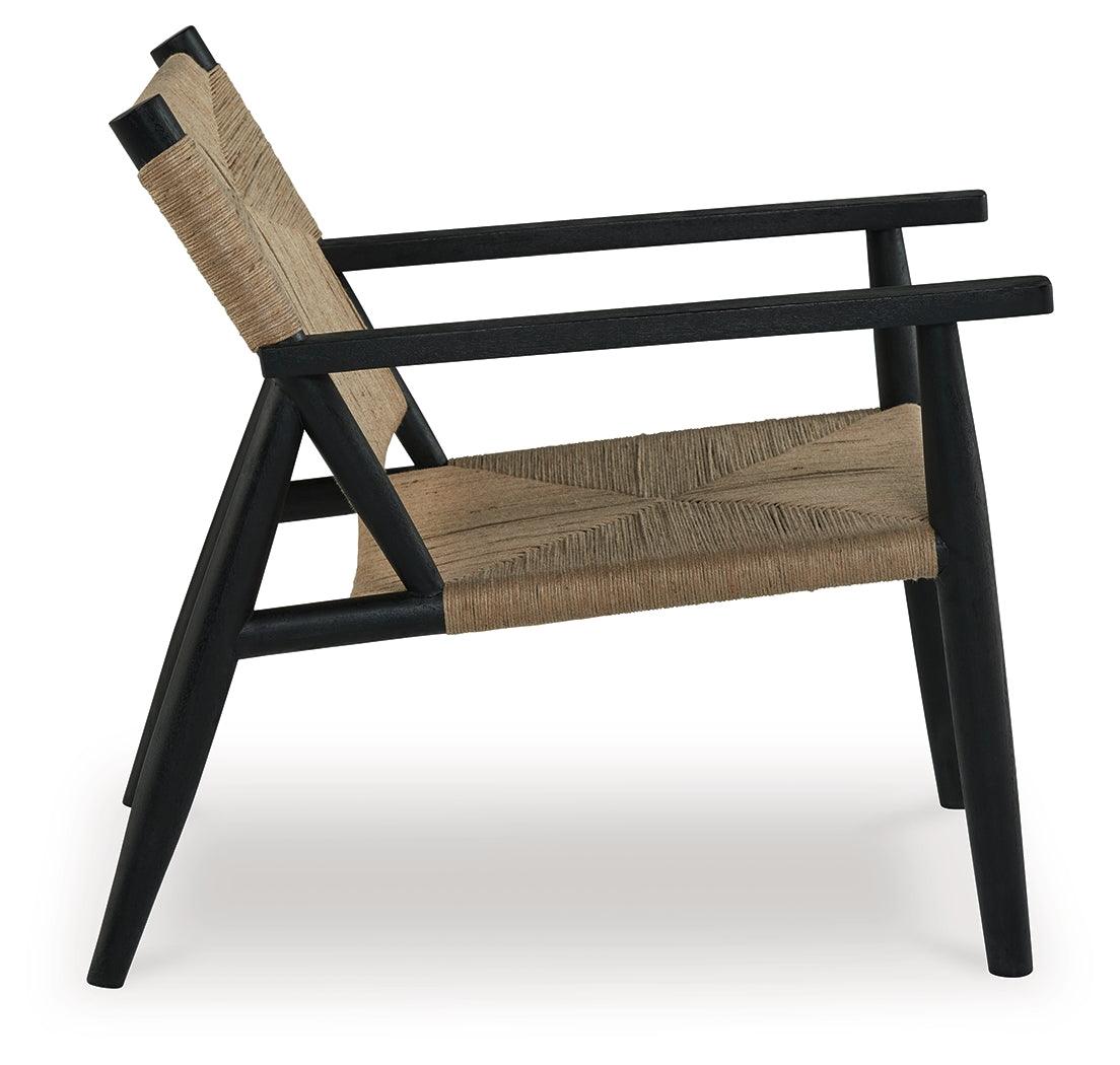 Halfmore Black/Natural Accent Chair - Image 4