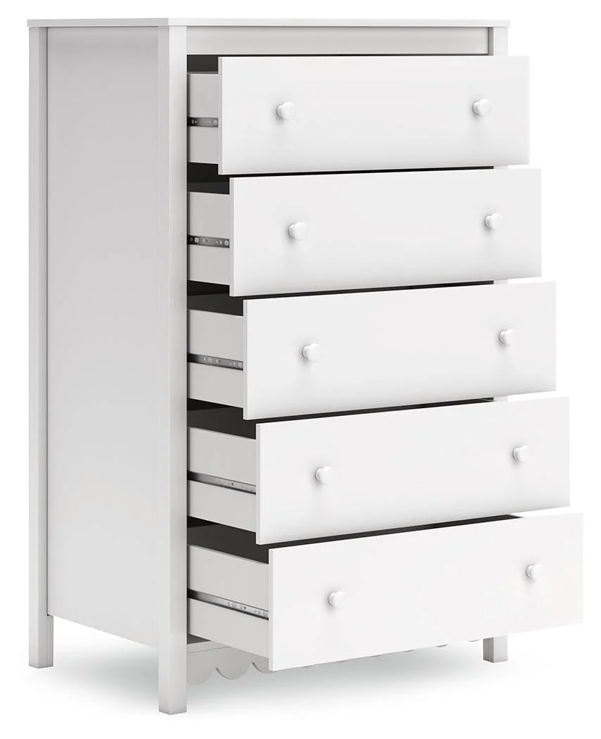 Hallityn White Chest of Drawers - Image 2