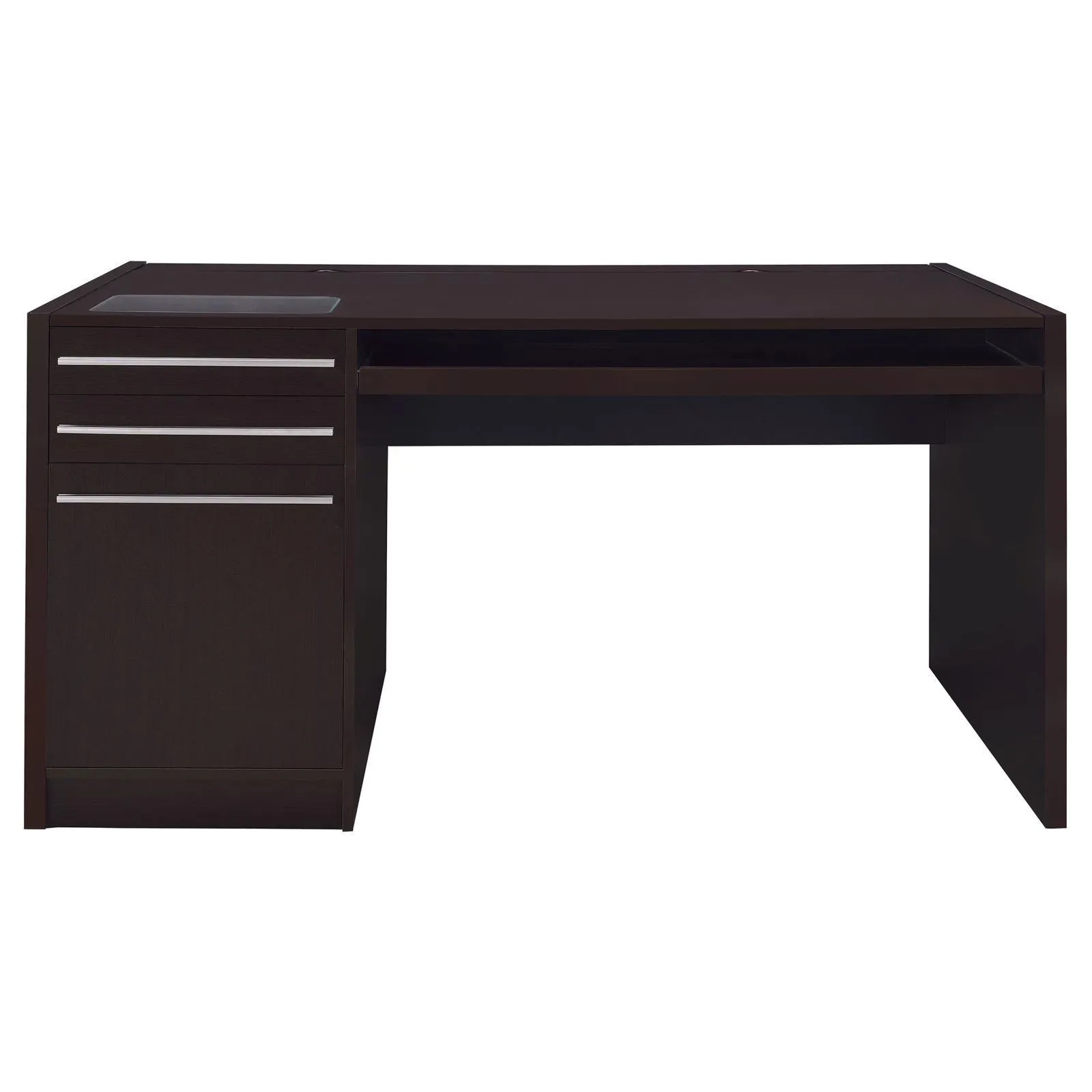 Halston Cappuccino 3-Drawer Connect-it Office Desk - Image 4