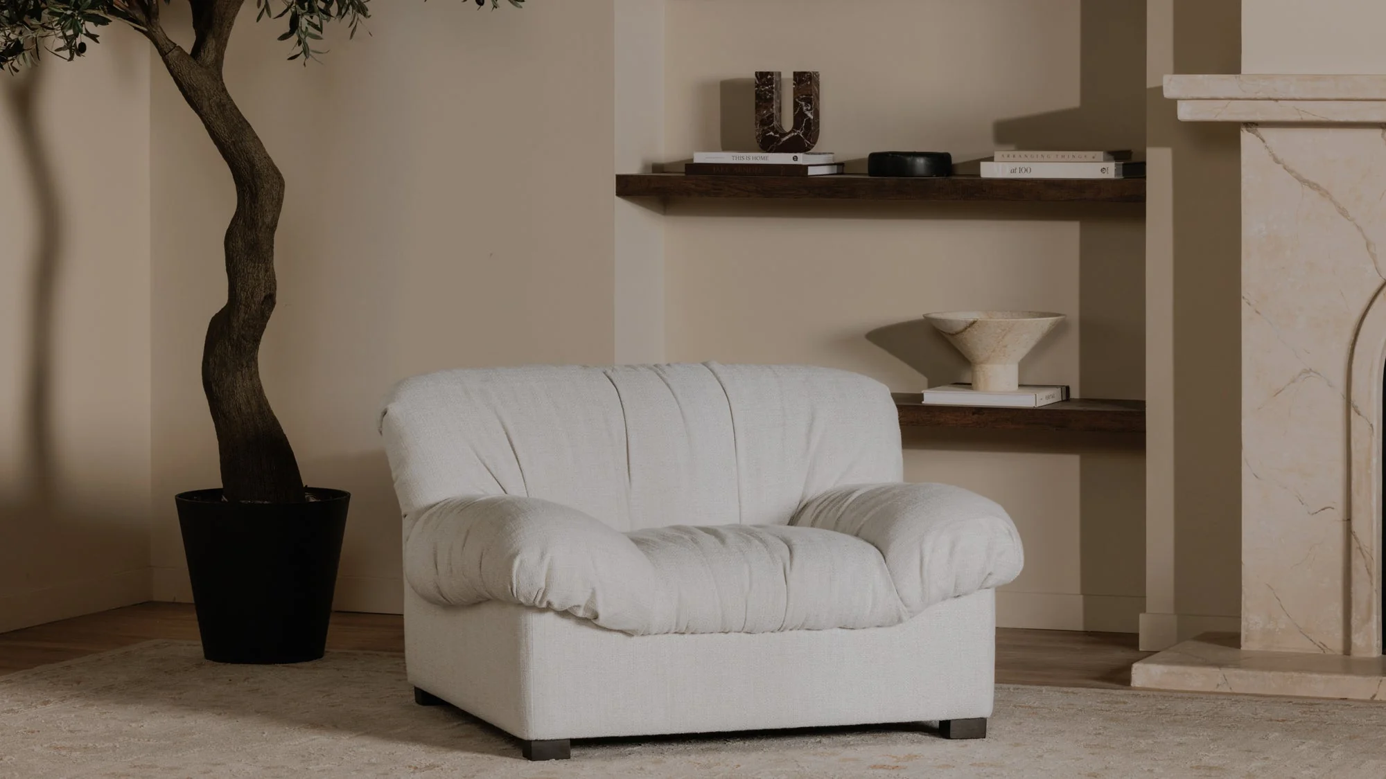 Halston Lounge Chair Flecked Oat - Image 2