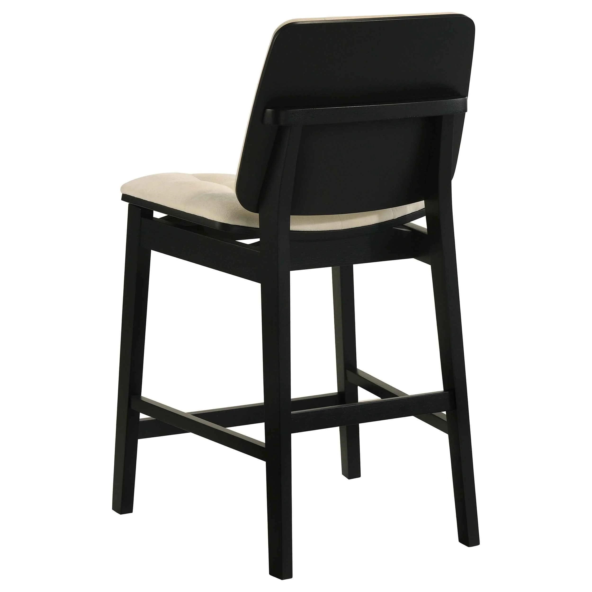 Hamlyn Cream/Black 5-piece Round Wood Counter Height Dining Set - Image 7