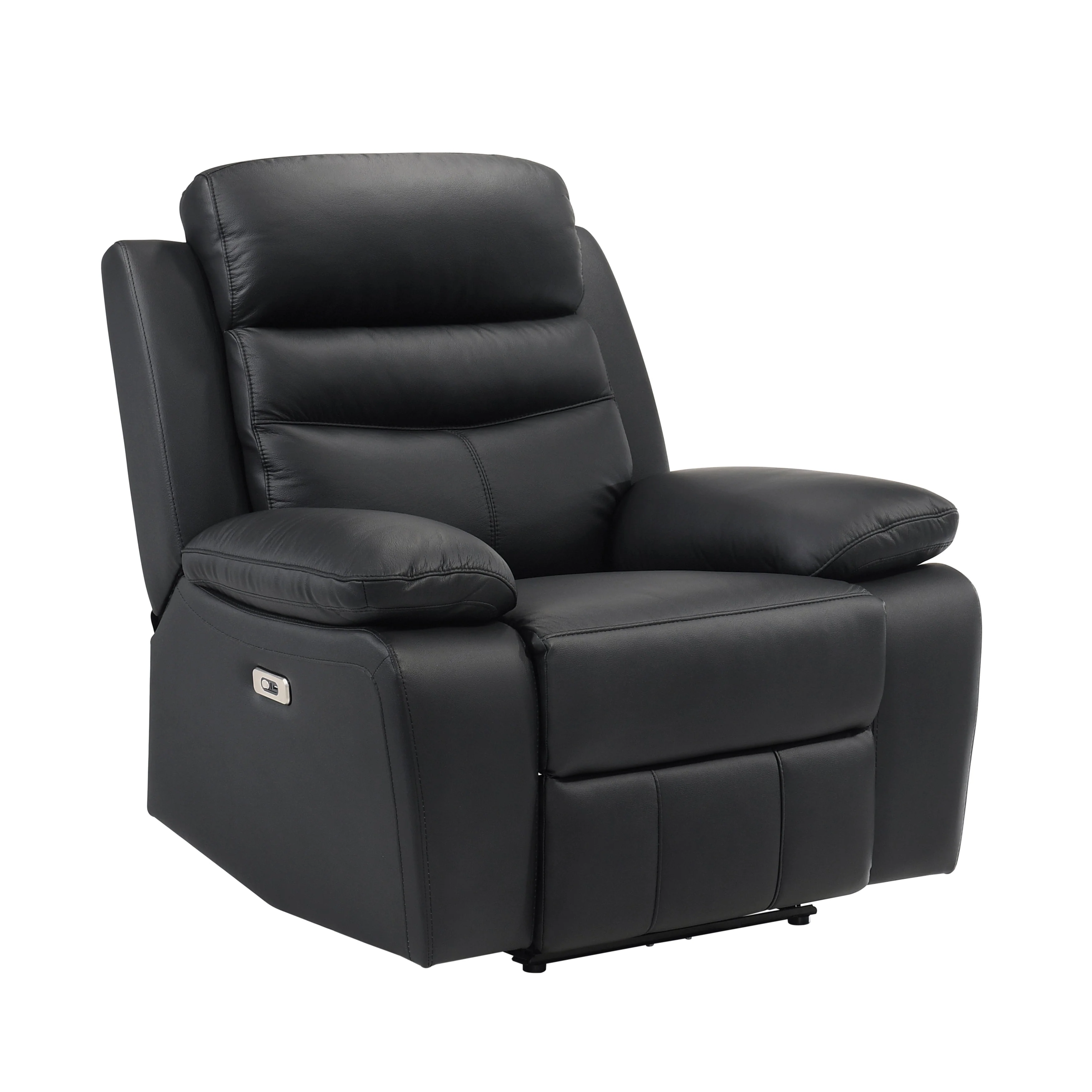 Hancock Black Leather Power Reclining Chair - Image 3