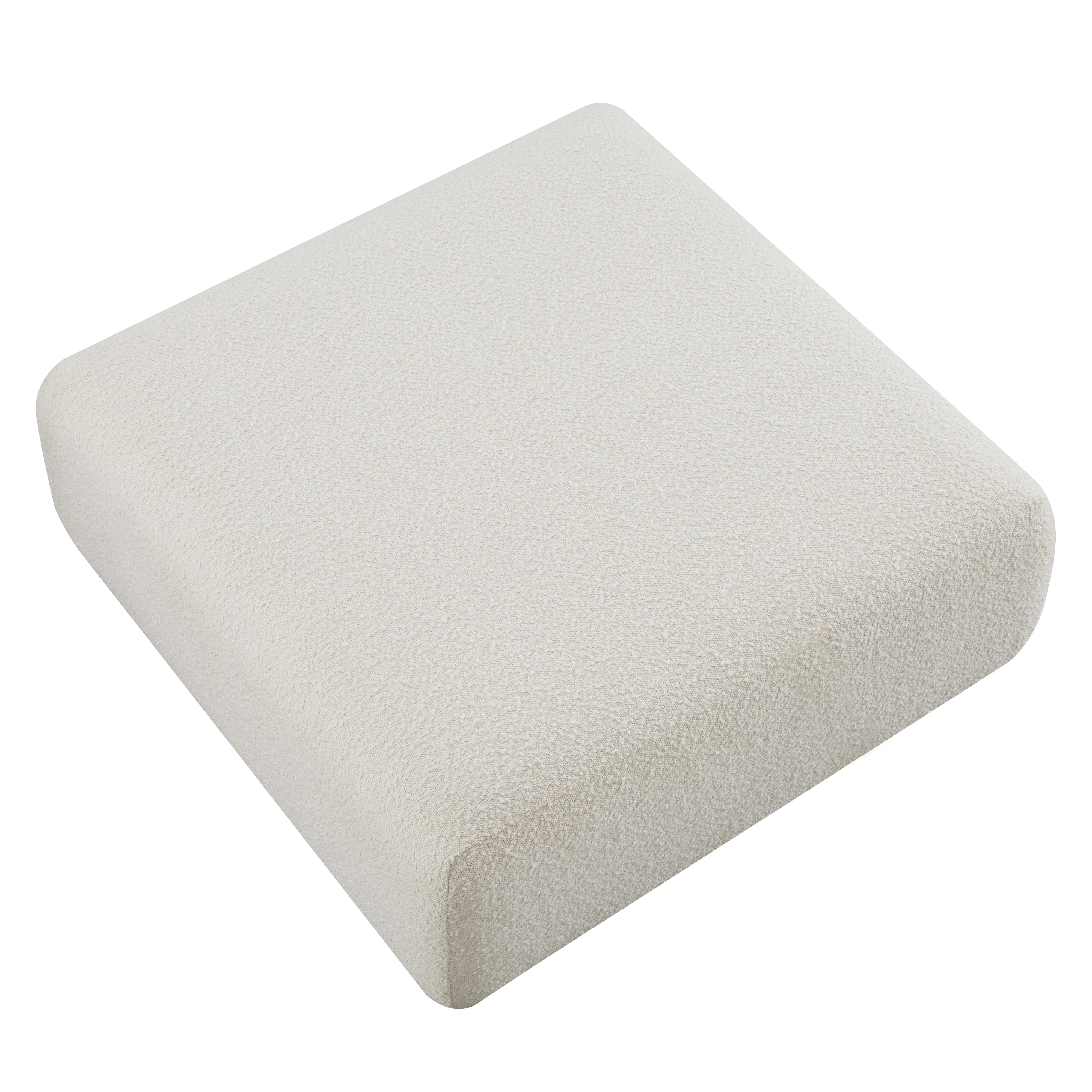 Hangover Cream Boucle Ottoman - Image 4