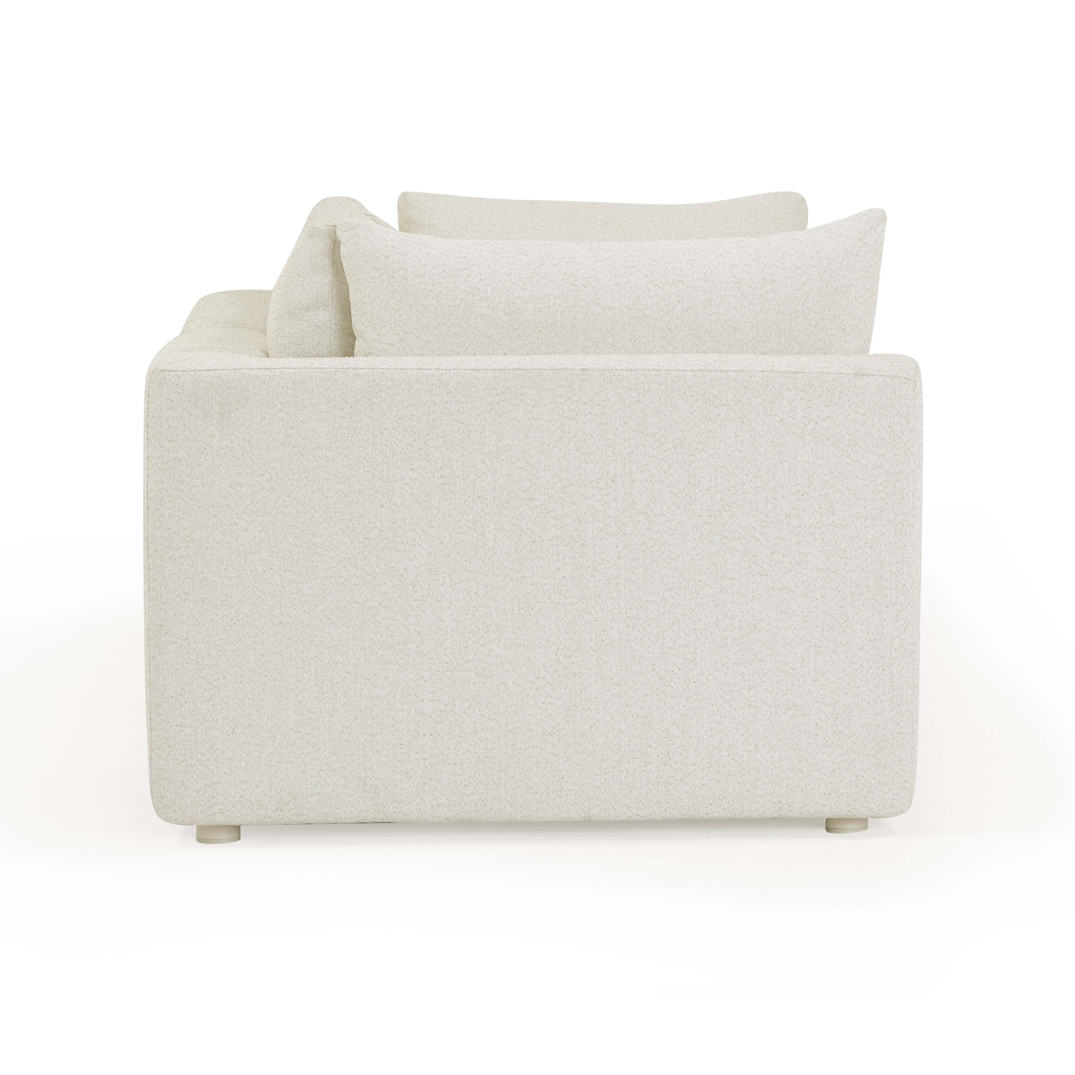 Hangover Cream Outdoor Modular Loveseat - Image 3