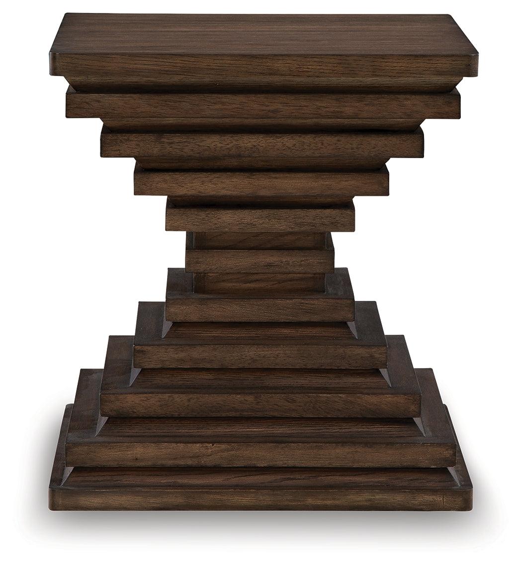 Hannodream Warm Brown End Table - Image 3