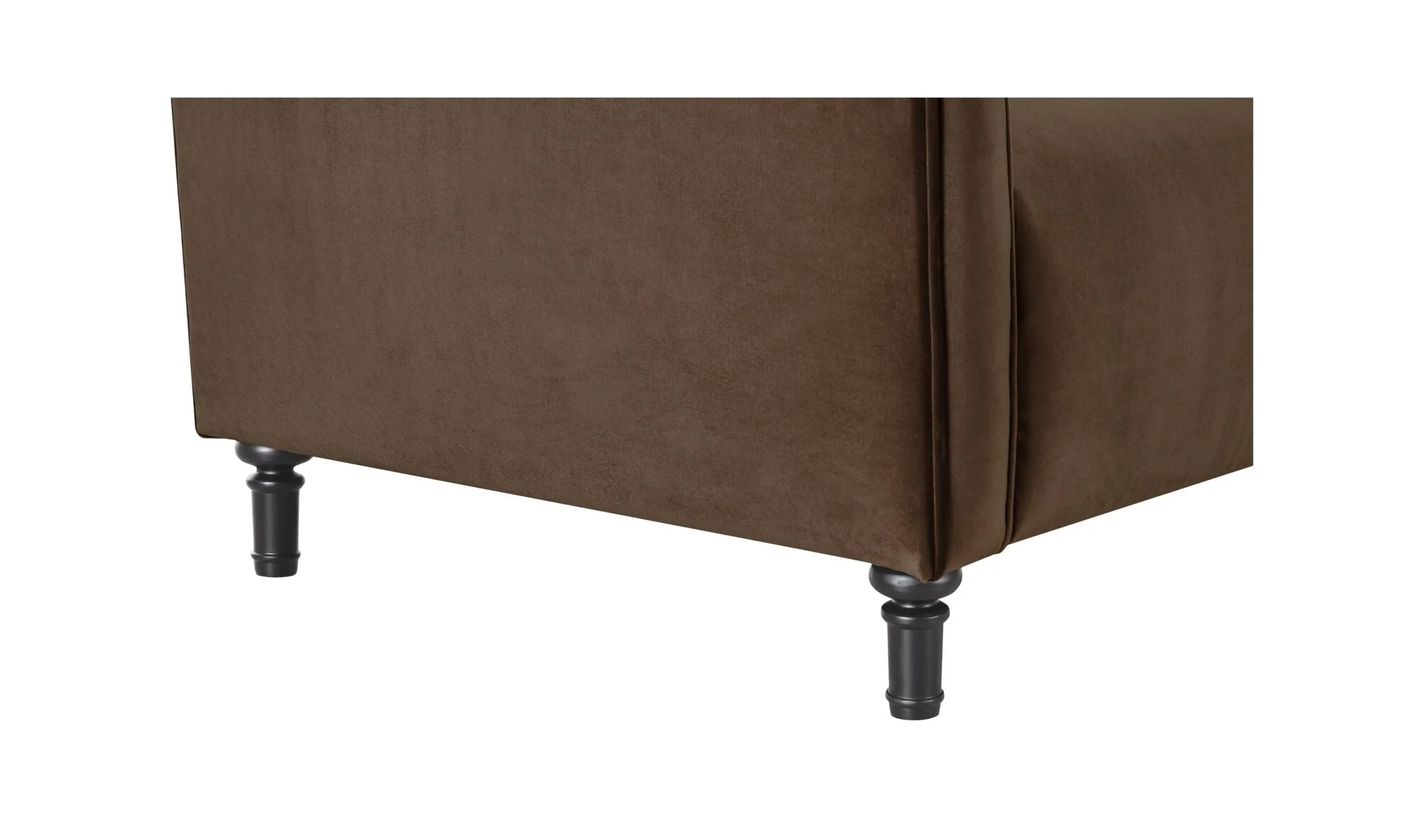 Harmony Sofa Dark Brown Faux Mohair - Image 8