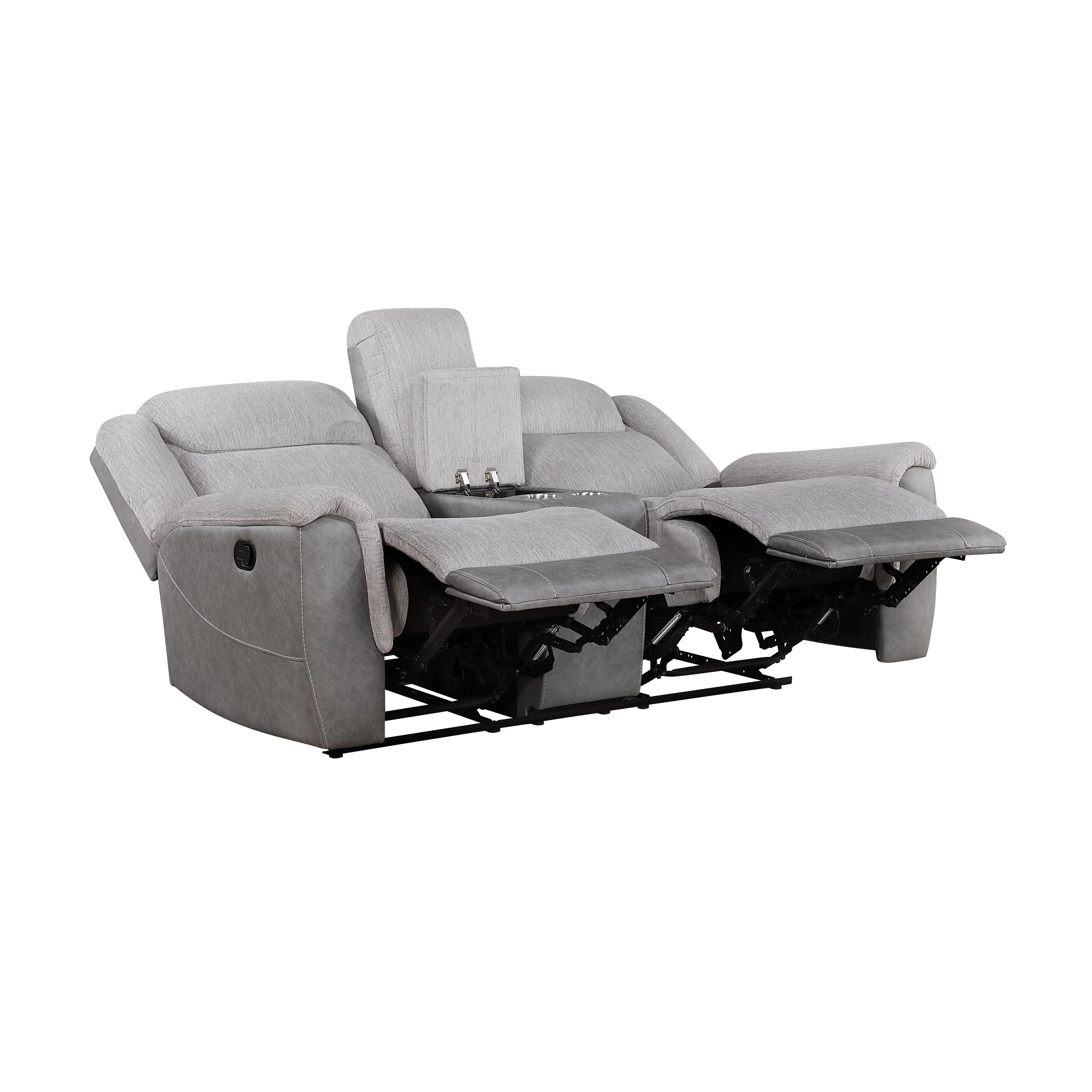 Harriette Gray Double Reclining Loveseat with Center Console - Image 4
