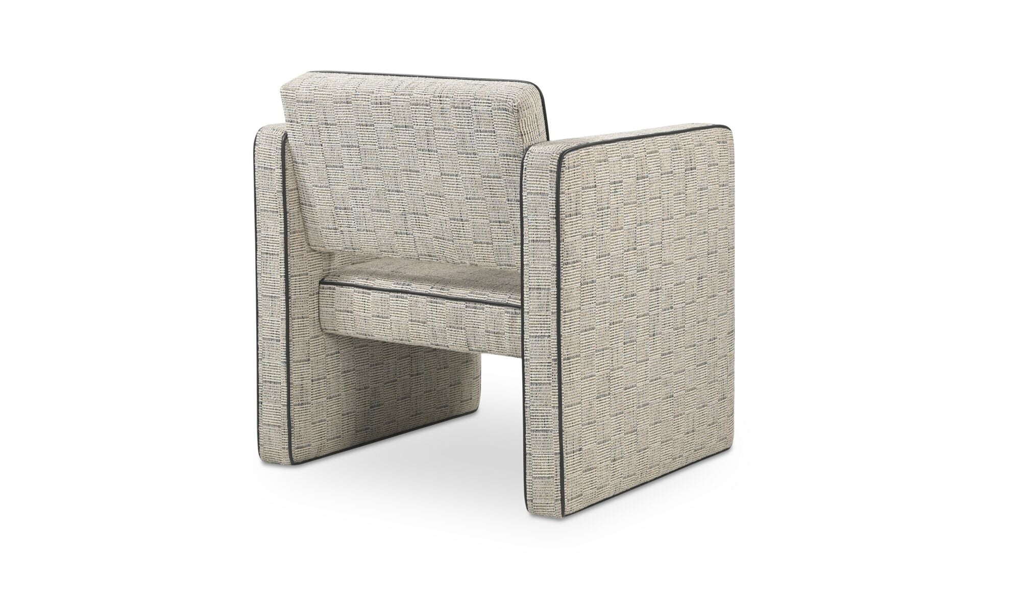 Harris Accent Chair Black And Beige Weave - Image 3