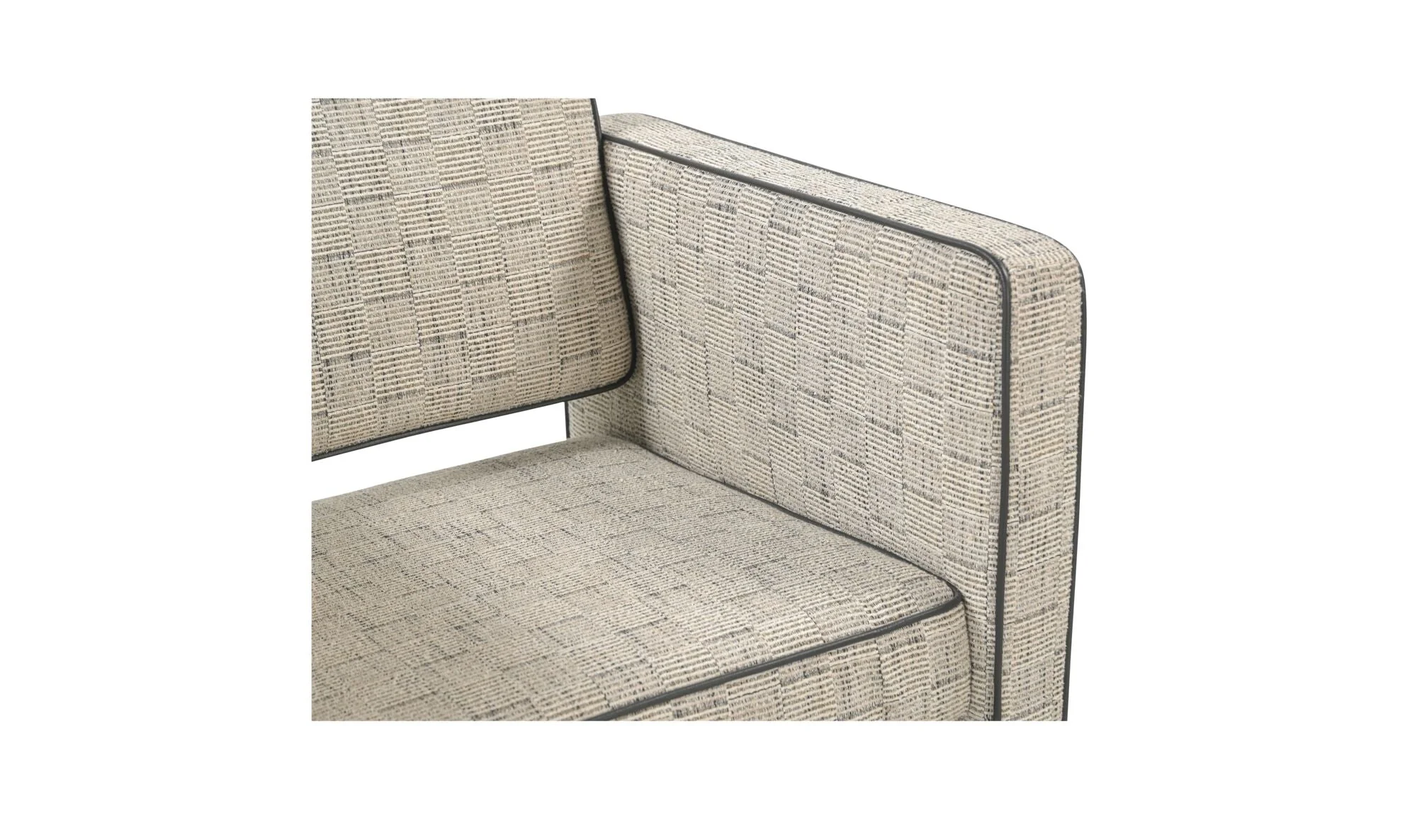 Harris Accent Chair Black And Beige Weave - Image 8