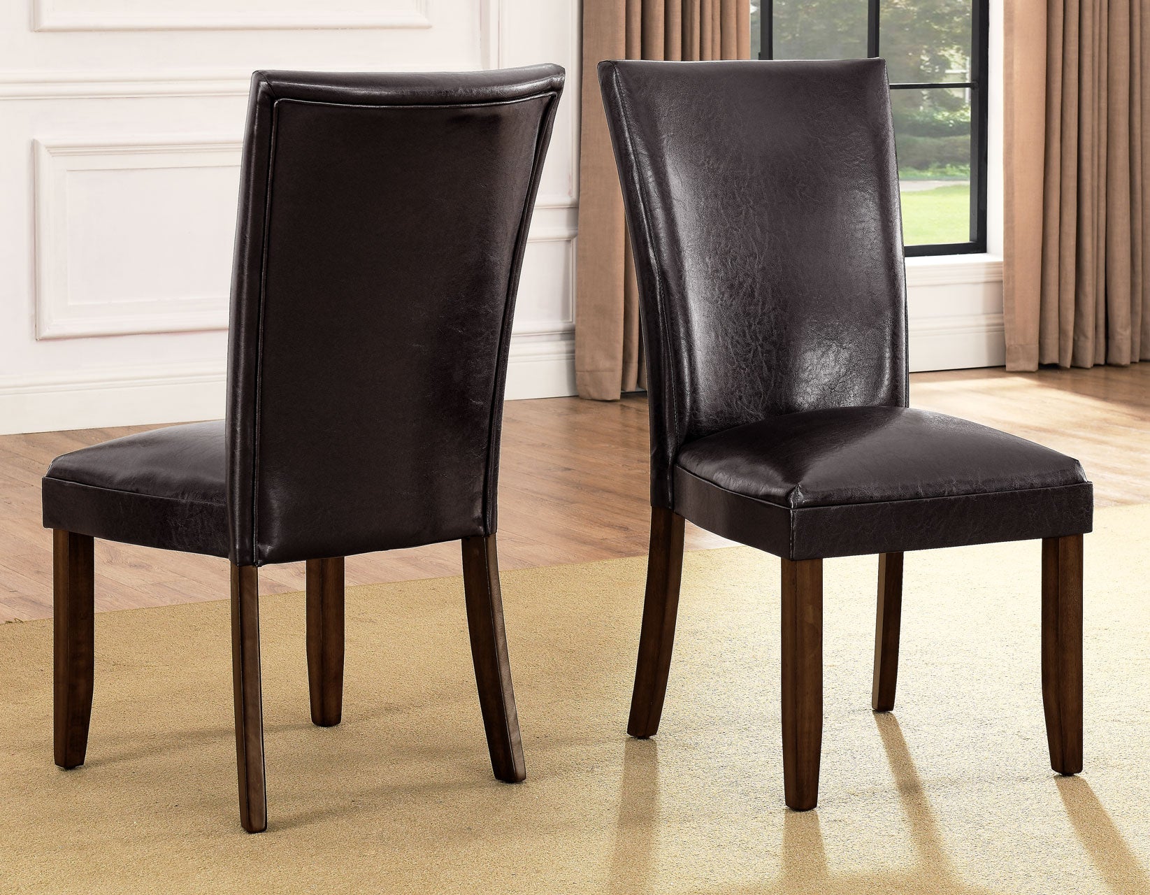 Hartford Espresso Brown Round Dining Room Set with Lazy Susan - Image 5