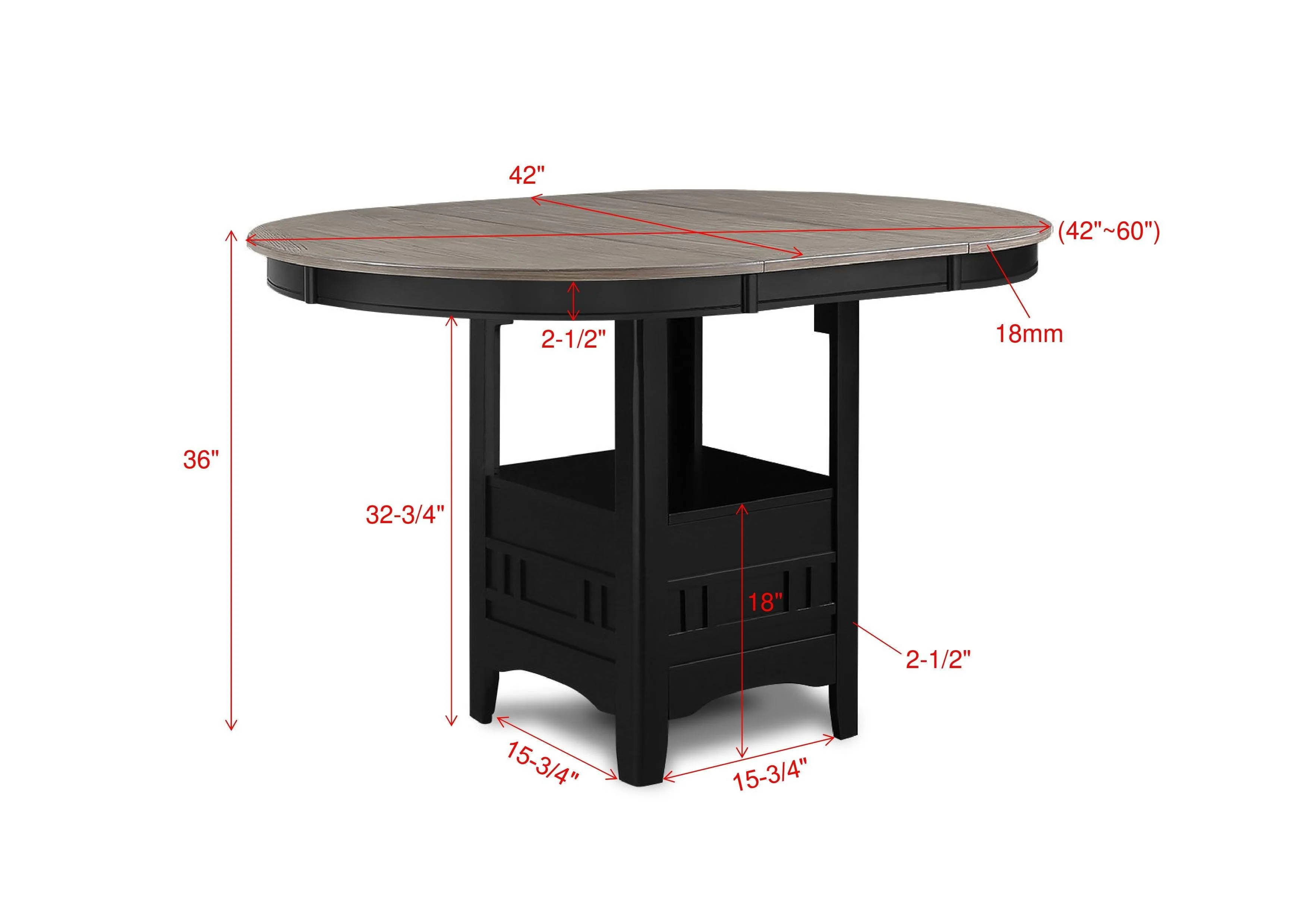 Hartwell Brown Counter Height Dining Table - Image 4