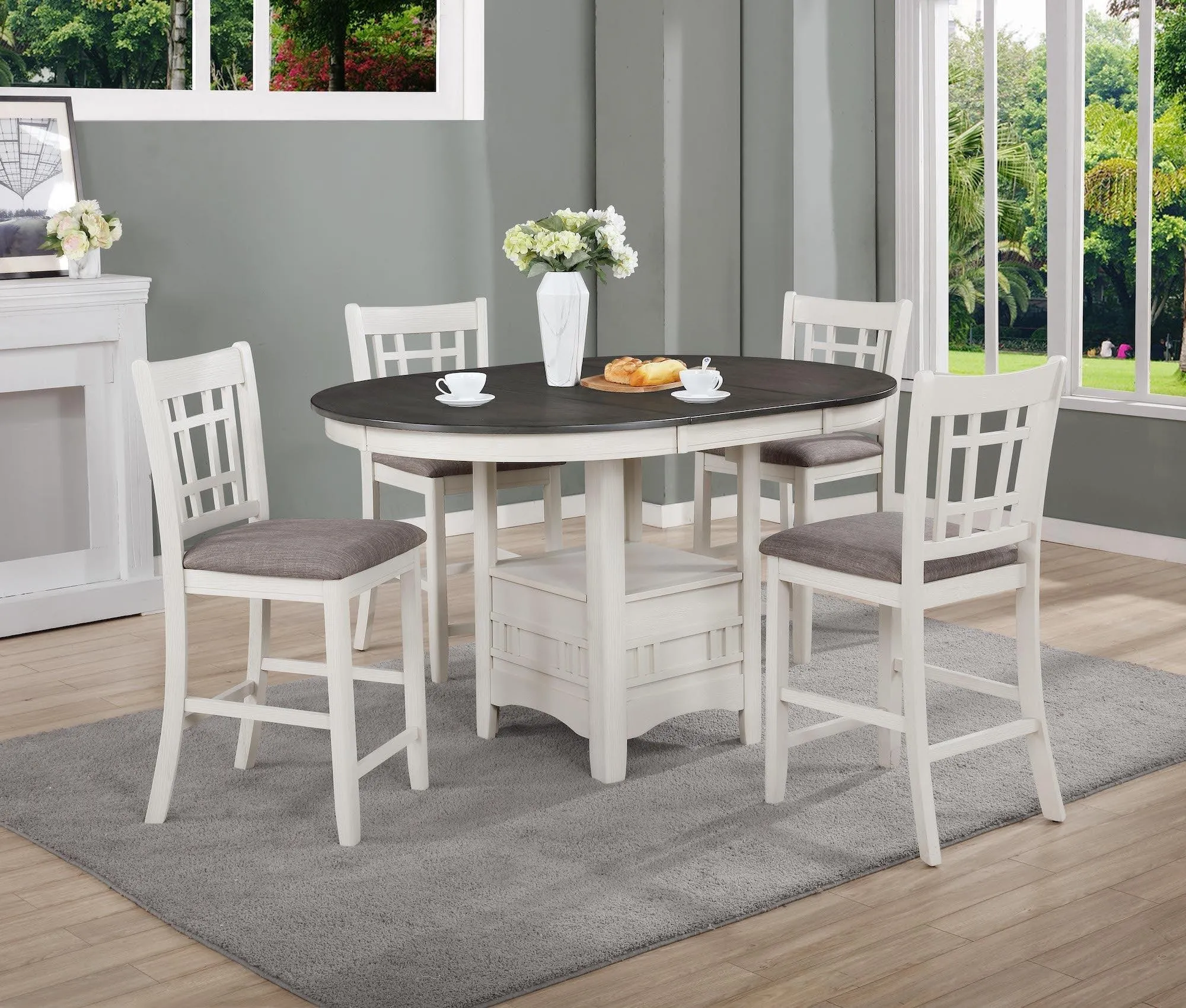 Hartwell Chalk Gray Counter Height Table - Image 2