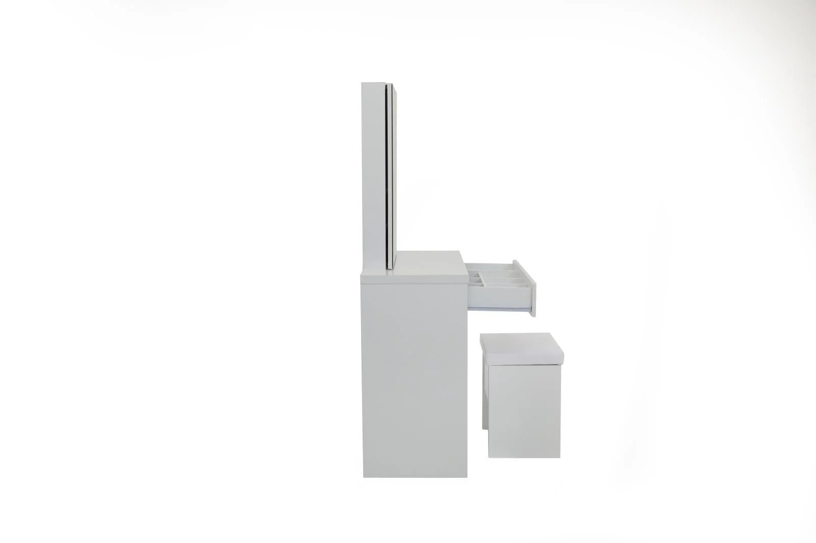 Harvey White 2-Piece Vanity Set with Lift-Top Stool - Image 7