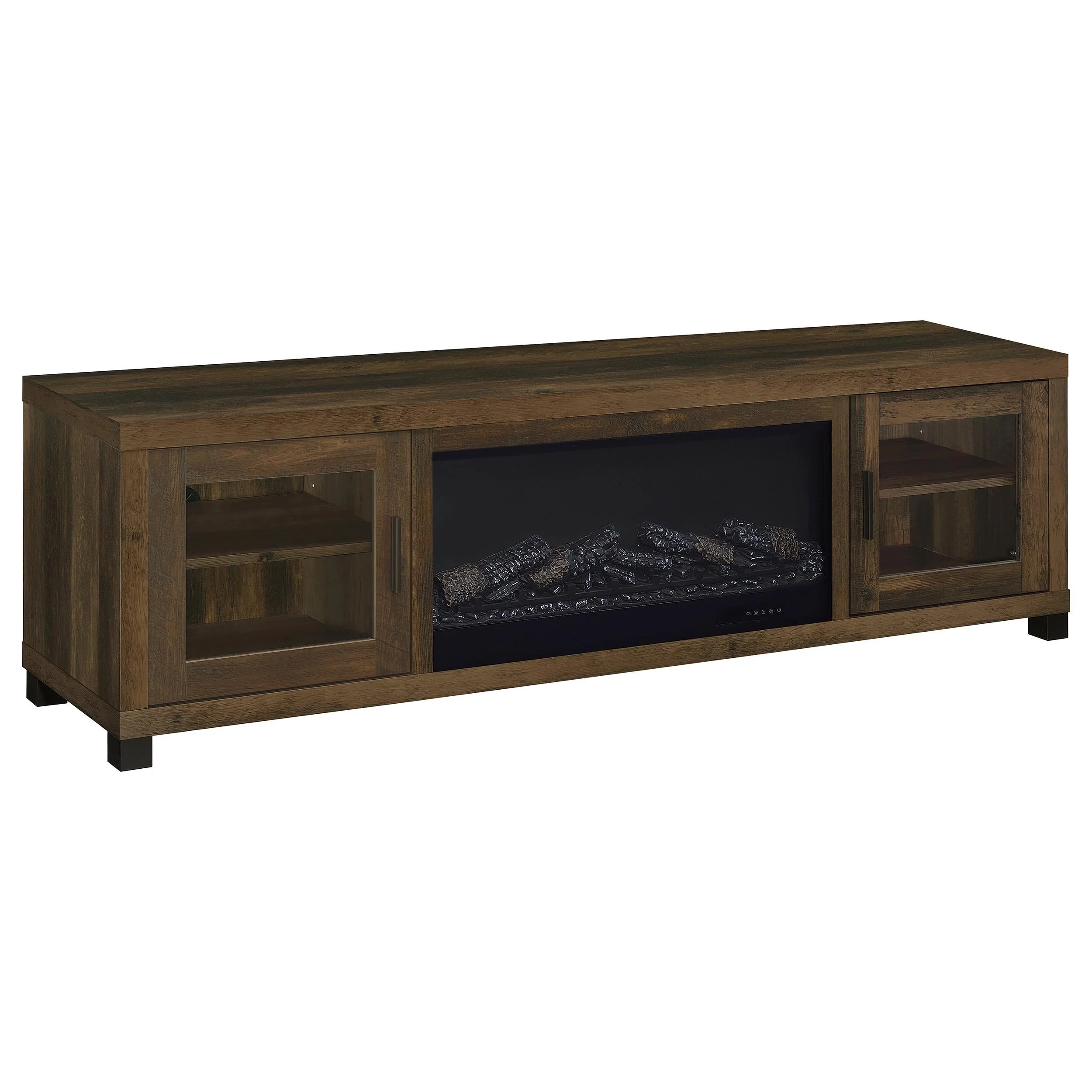 Havering Dark Pine 71-inch TV Stand Fireplace Media Console - Image 2