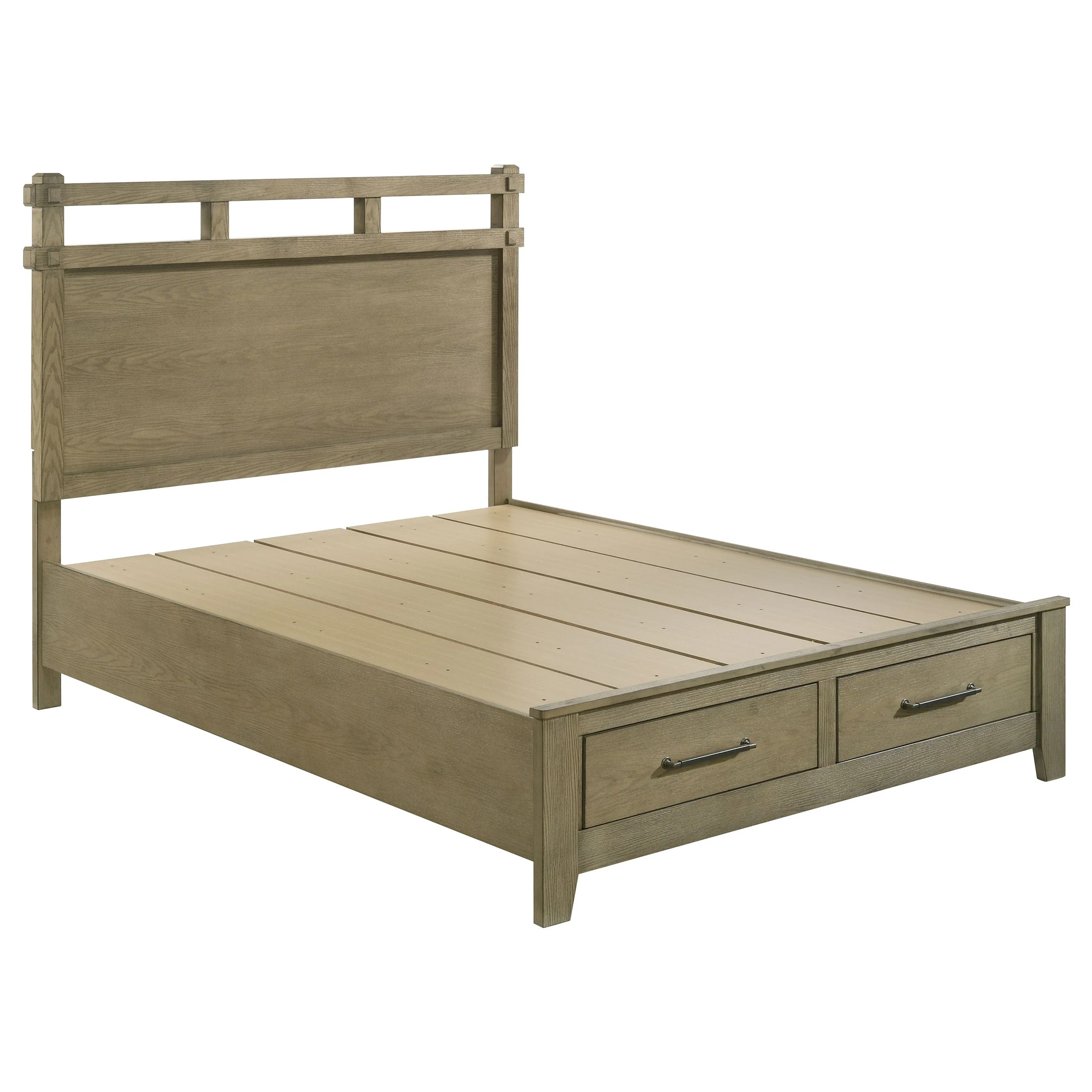 Hazlewood Vineyard Oak 4-piece Queen Storage Bedroom Set - Image 3