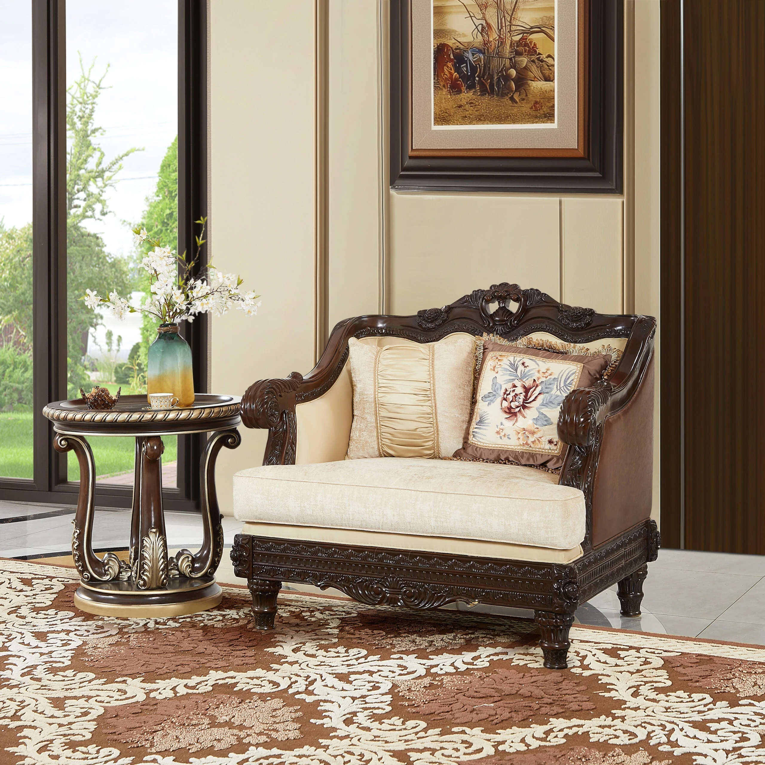 HD-386 Cherry Mahogany Chair