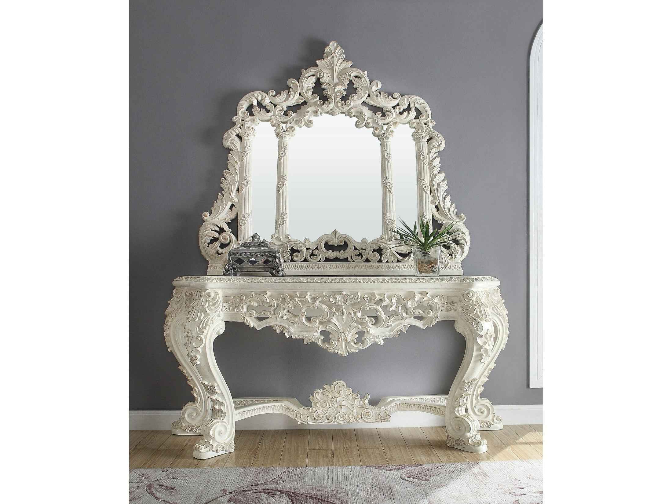 HD-8030 Ivory Console Table