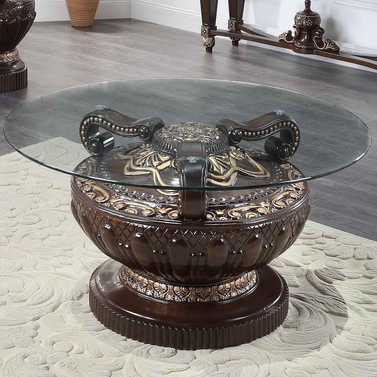 HD-8908C Cherry 3-Piece Coffee Table Set - Image 2