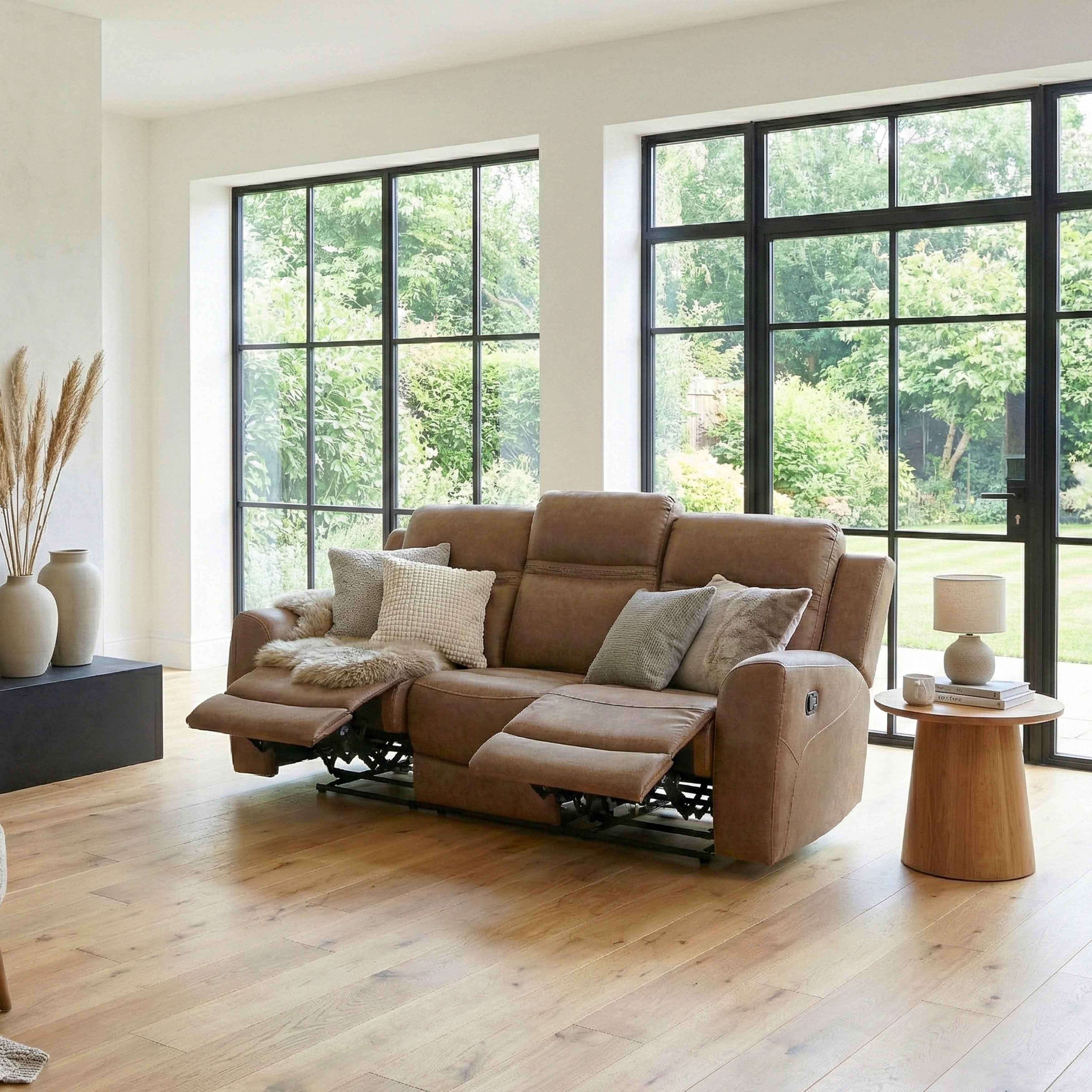 Hearth Brown Double Reclining Sofa - Image 22