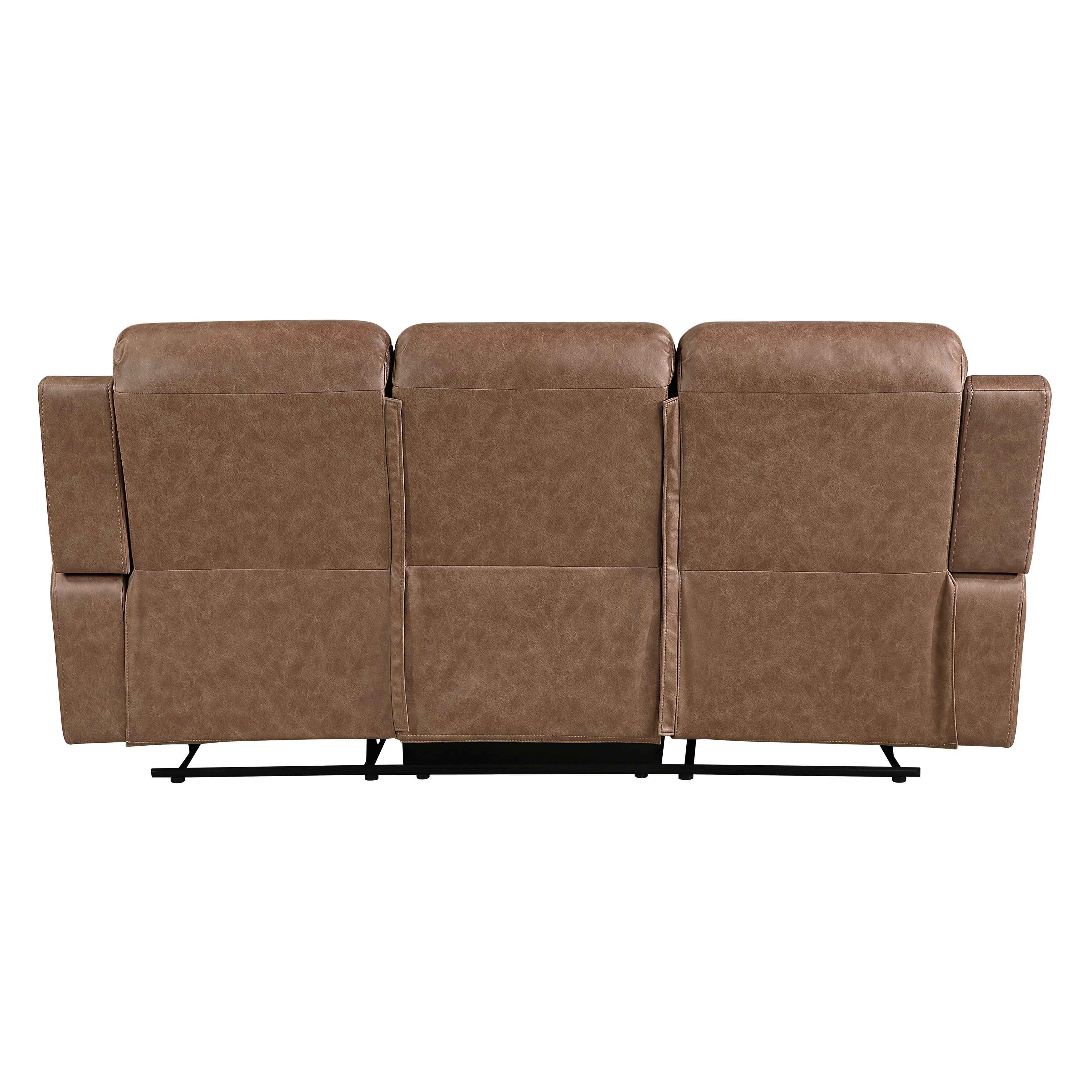 Hearth Brown Double Reclining Sofa - Image 3