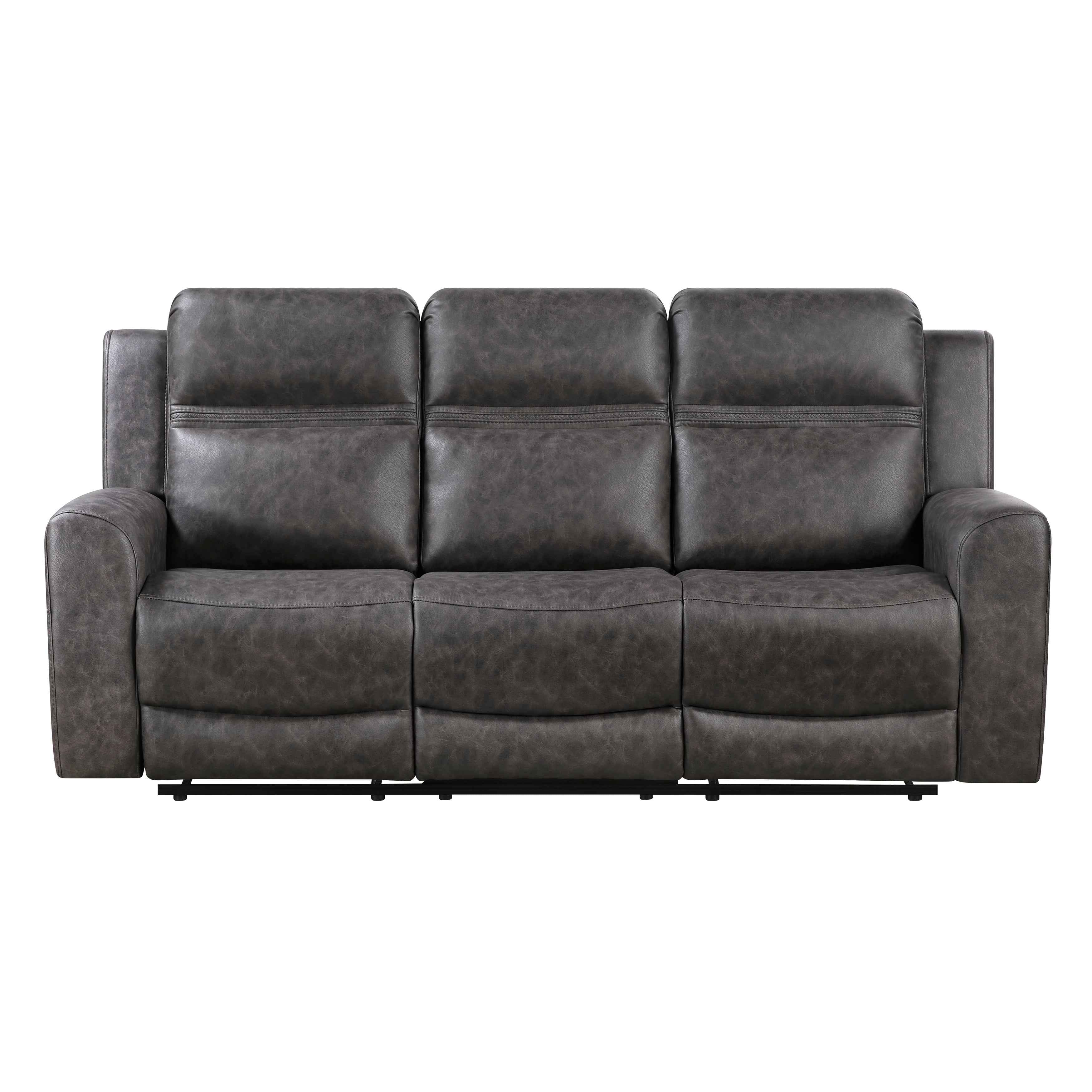 Hearth Charcoal Double Reclining Sofa
