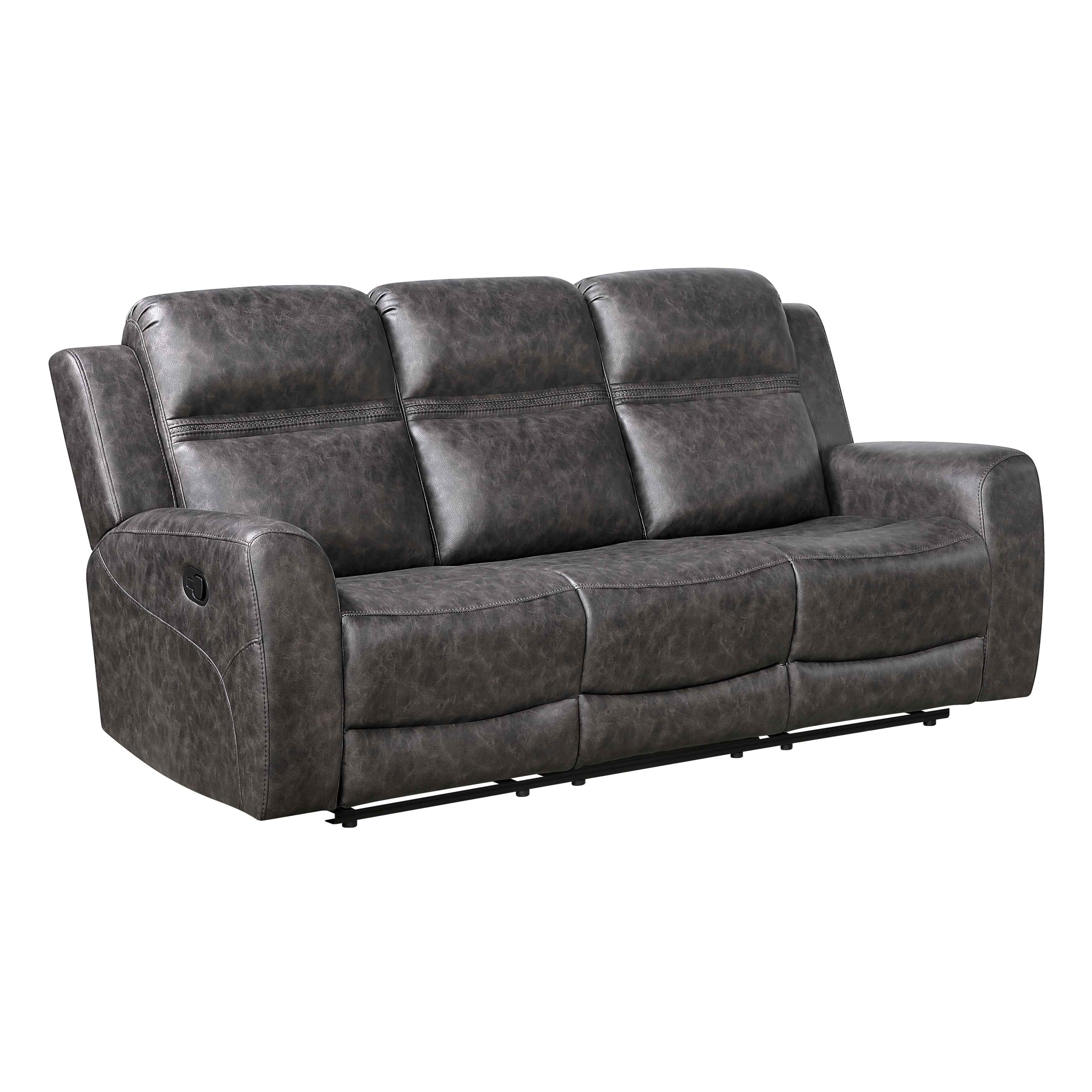 Hearth Charcoal Double Reclining Sofa - Image 2