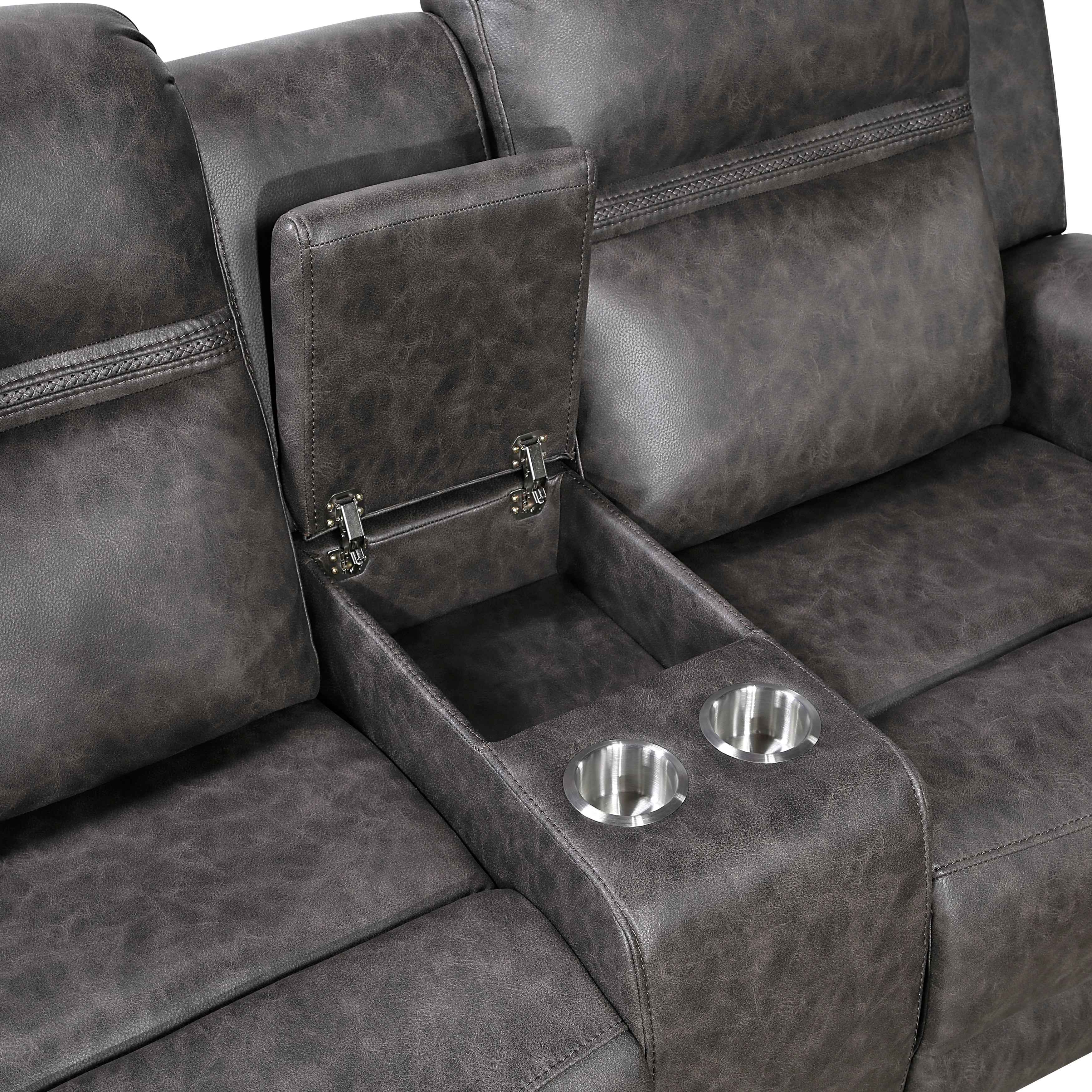 Hearth Charcoal Reclining Living Room Set - Image 10