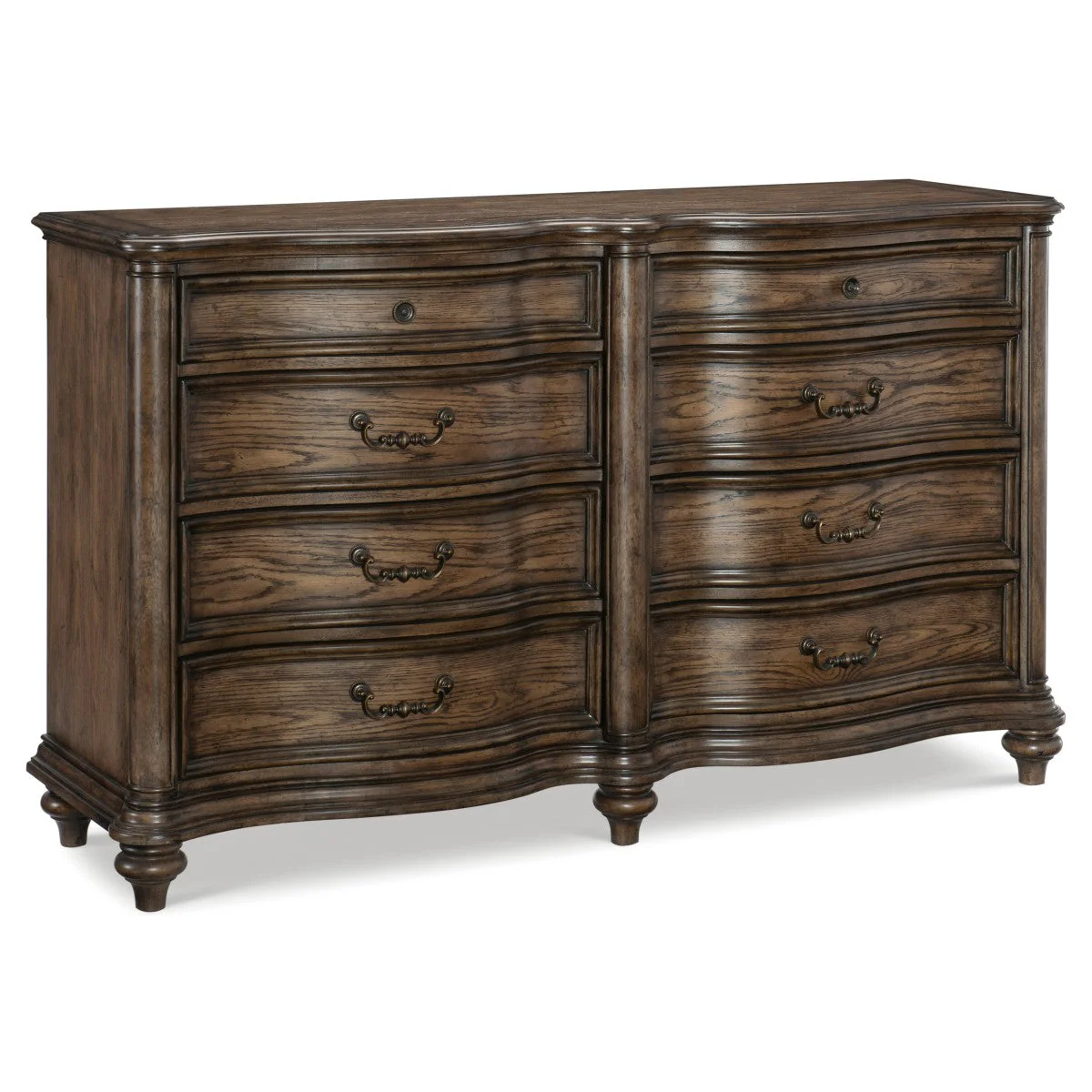 Heath Court Brown Oak Panel Bedroom Set - Image 6