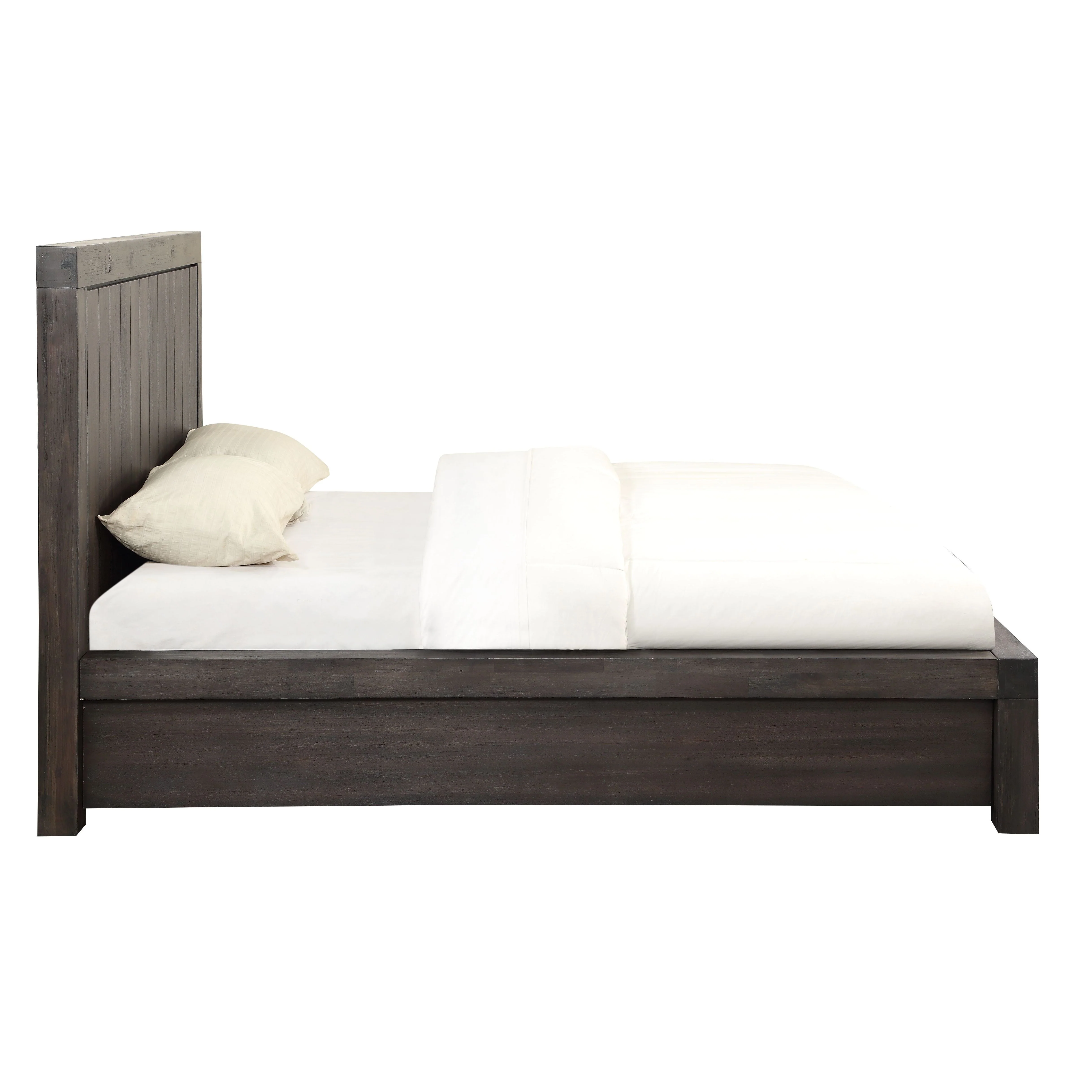 Heath Wood Full Platform Bed in Basalt Grey - Image 3