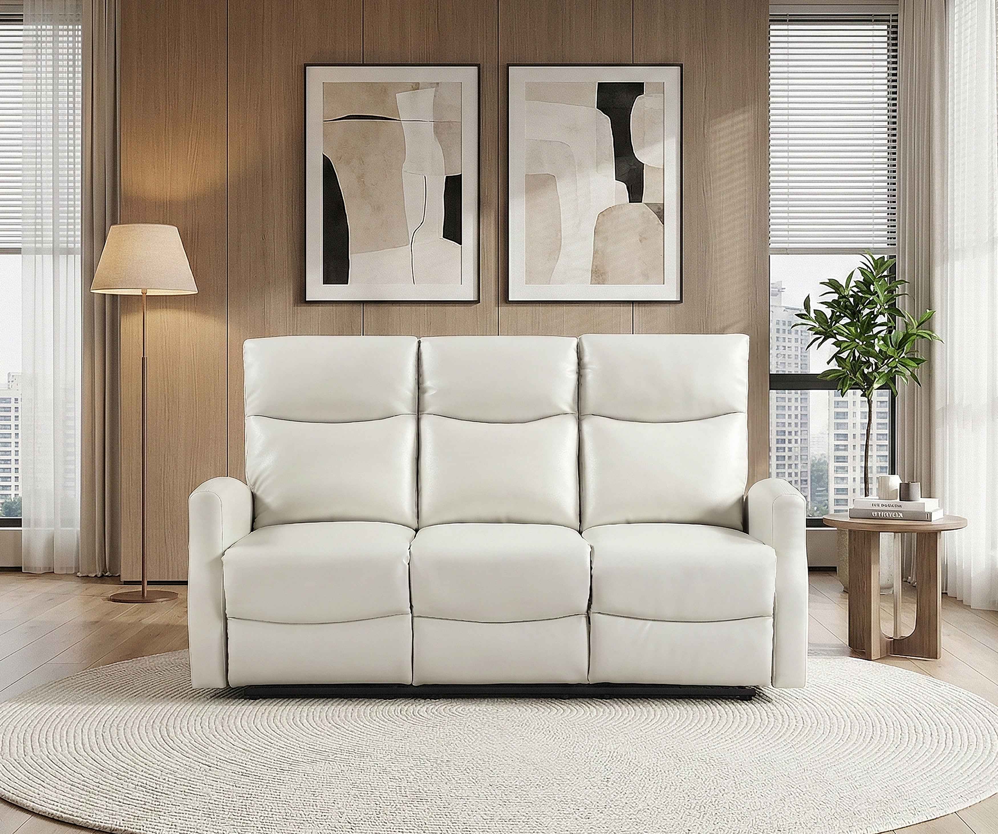 Heisley Beige Double Reclining Sofa - Image 10