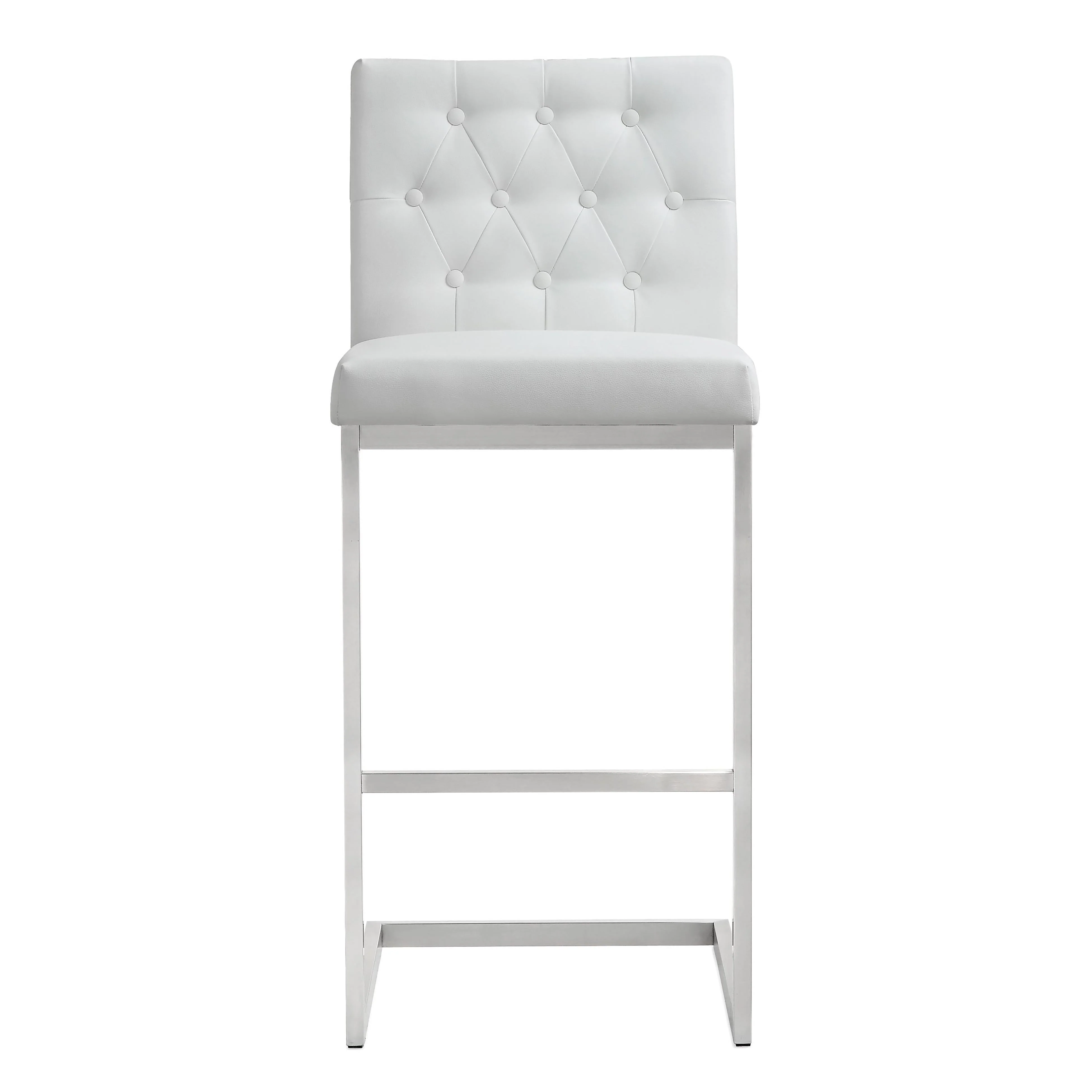 Helsinki White Performance Vegan Leather Stool - Set of 2 - Image 4