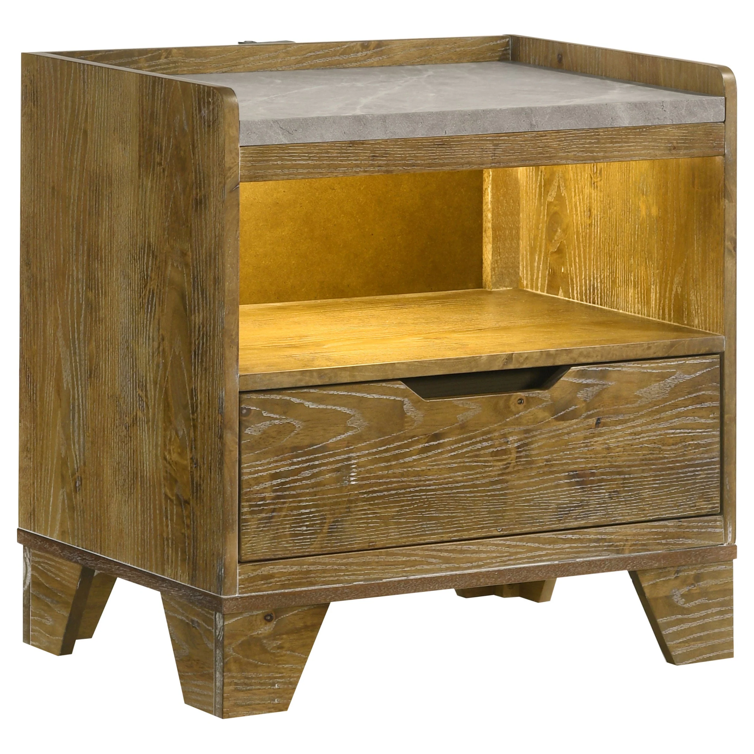 Henderson Medium Oak 4-piece Eastern King Bedroom Set - Image 5
