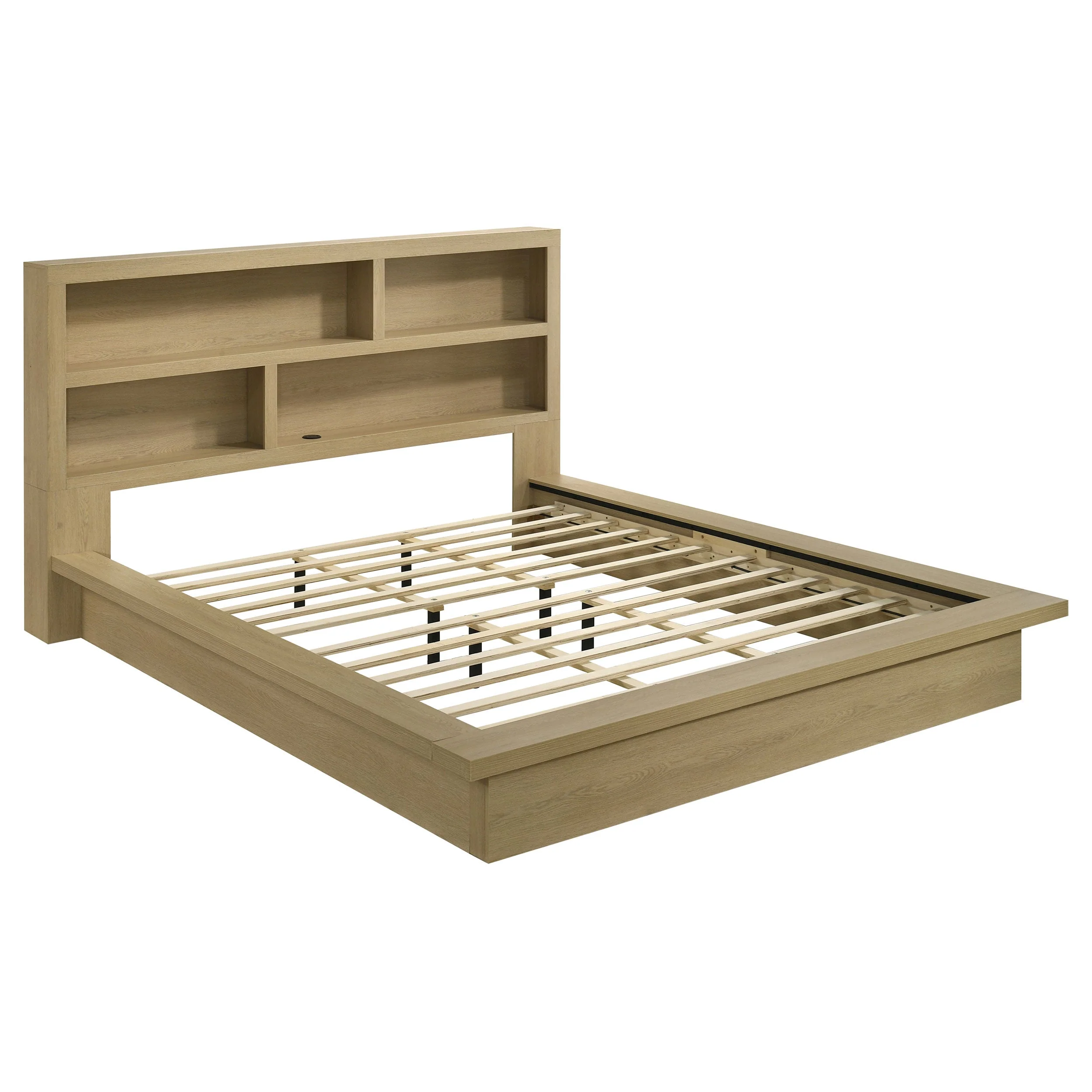 Hendricks Light Oak 4-piece Eastern King Bedroom Set - Image 2