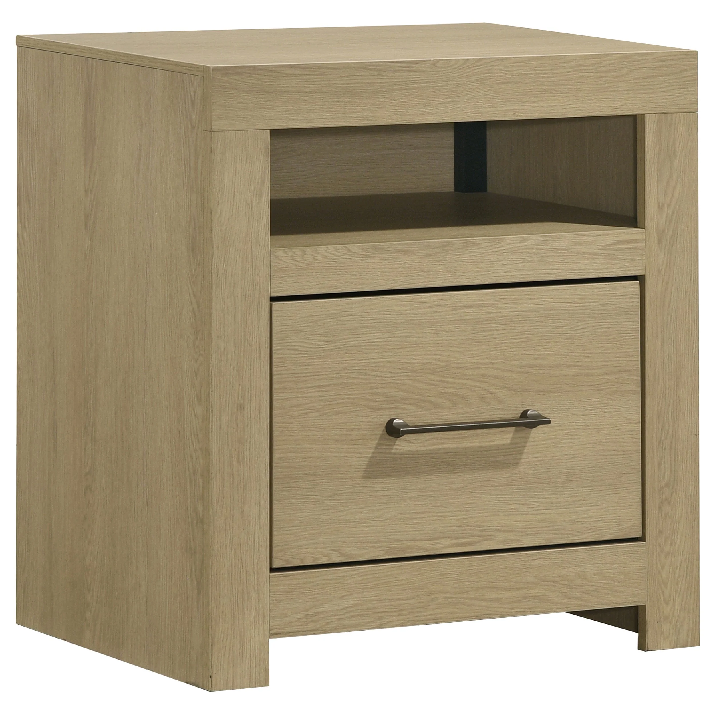 Hendricks Light Oak 4-piece Queen Bedroom Set - Image 4