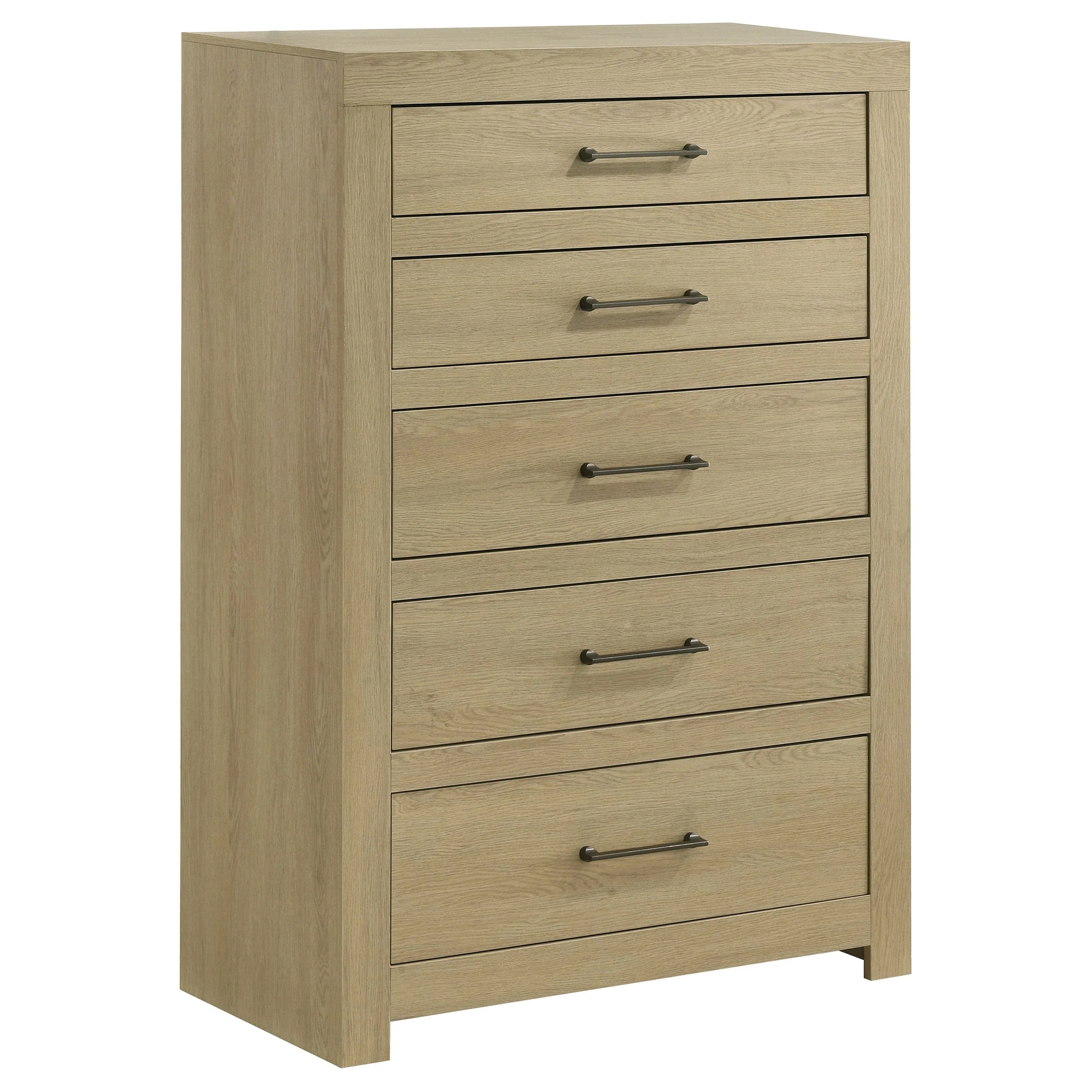 Hendricks Light Oak 5-piece Eastern King Bedroom Set - Image 10