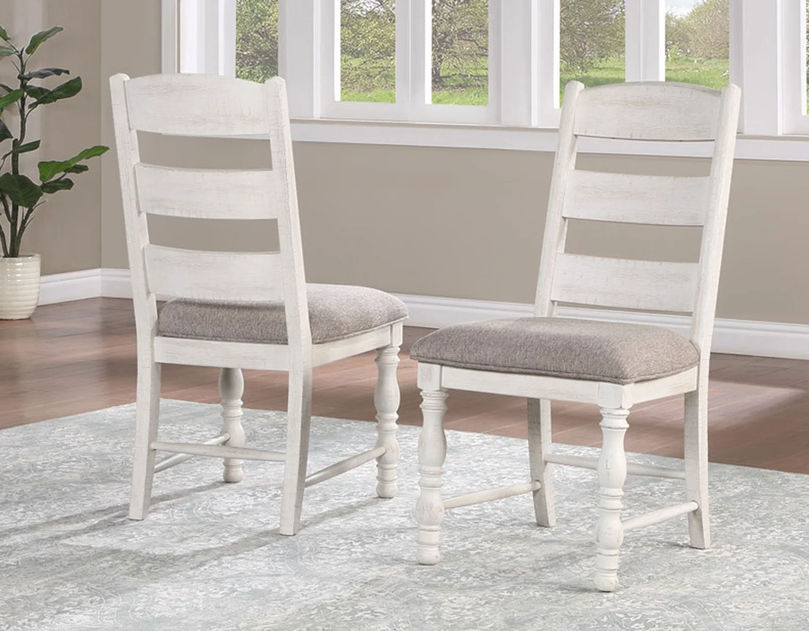 Heston Weathered White Dining Room Set - Image 7