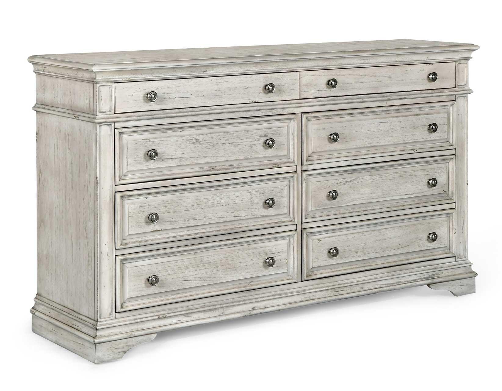 Highland Park Cathedral White Dresser and Mirror