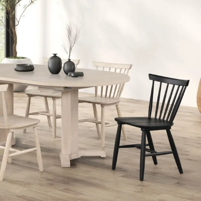 Hines White Oak 7-Piece Dining Table Set - Image 3