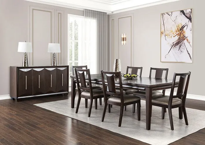 Hinwitz Espresso 7-Piece Dining Room Set