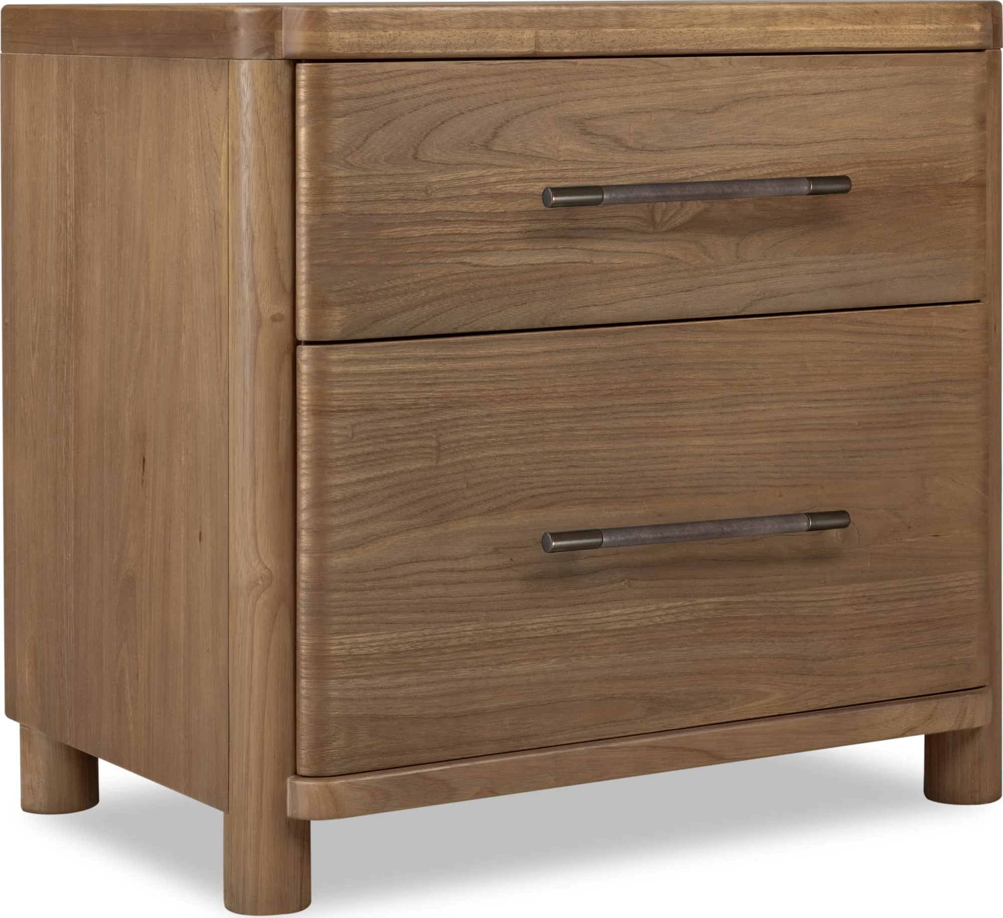 Hollis Cabin Glow Two Drawer Nightstand w/CM - Image 2
