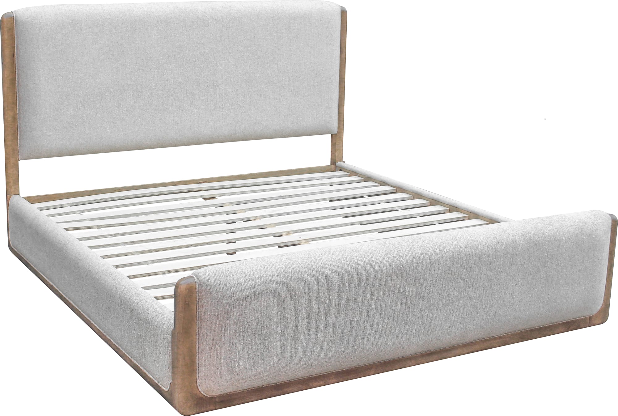 Hollis Sweater Grey/Cabin Glow Upholstered California King Bed - Image 4